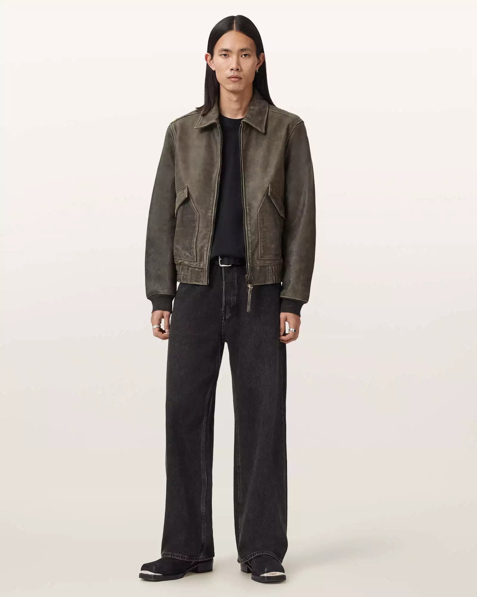 MARLAND 牛皮皮衣外套