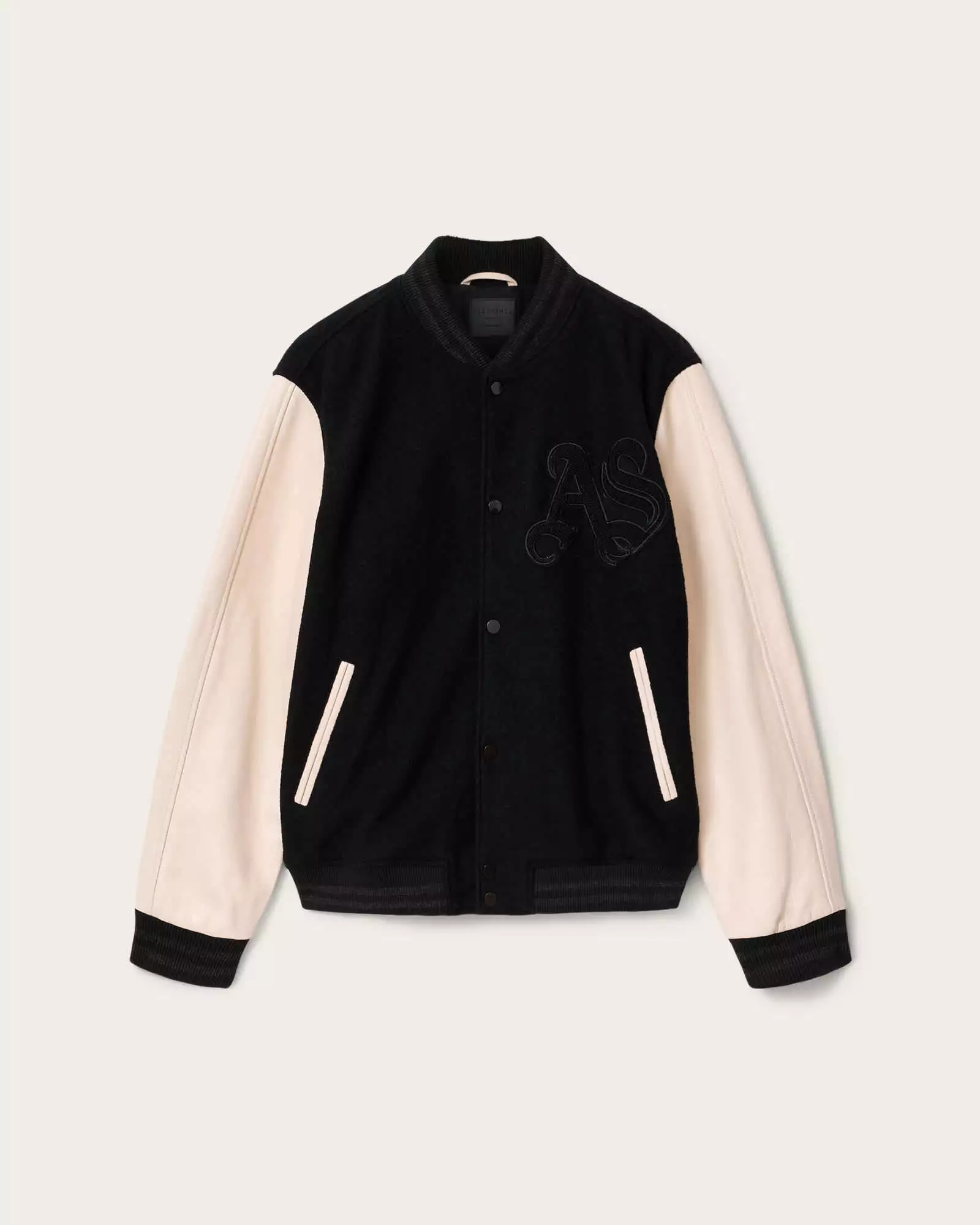 HOLLOWAY 皮革拼接飛行員外套