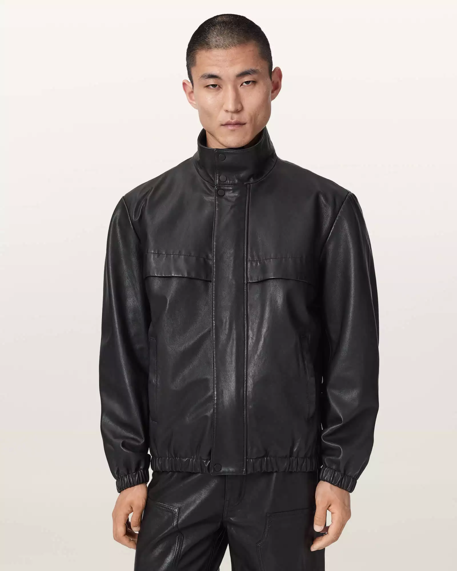 STENTON 高領羊皮外套
