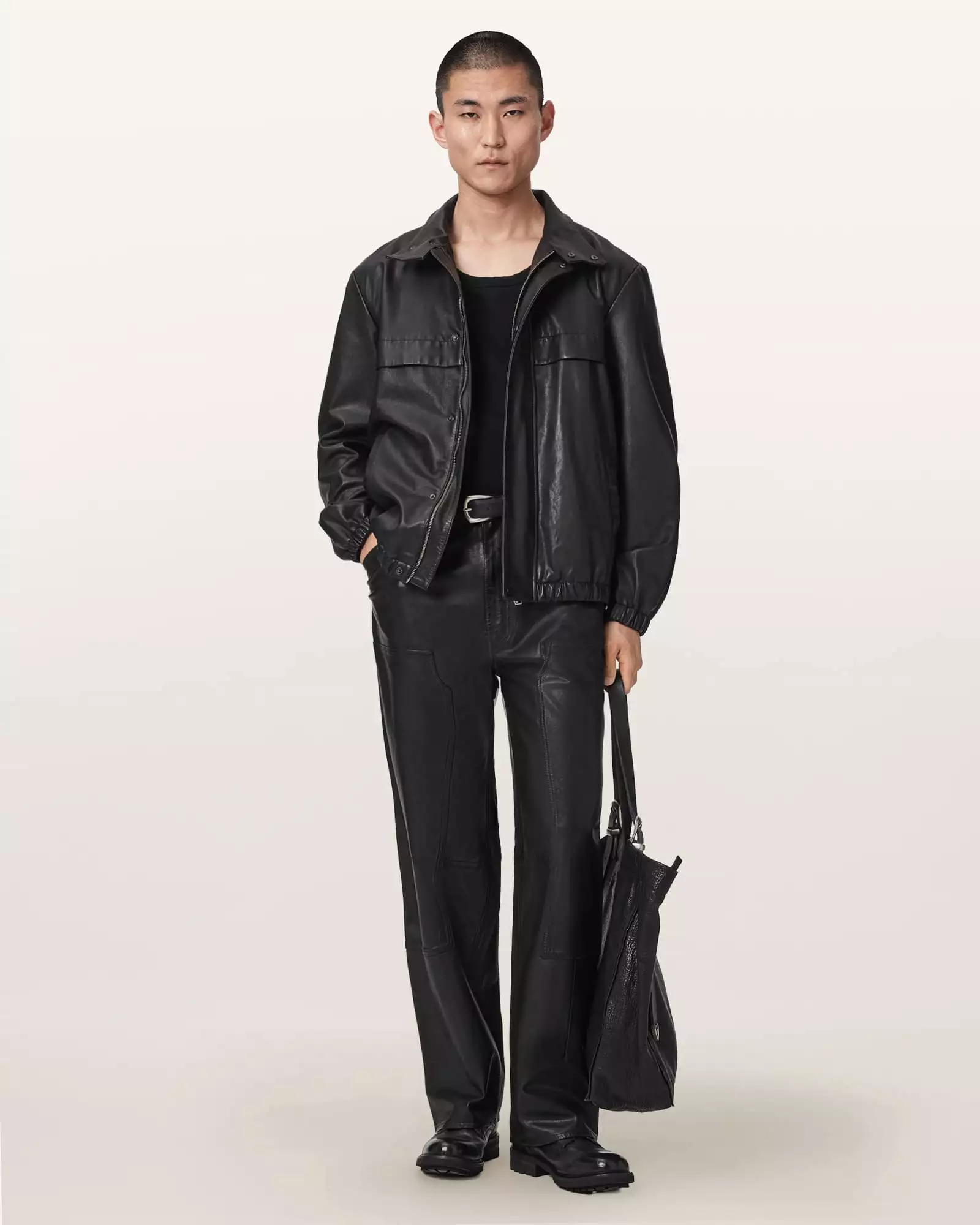 STENTON 高領羊皮外套