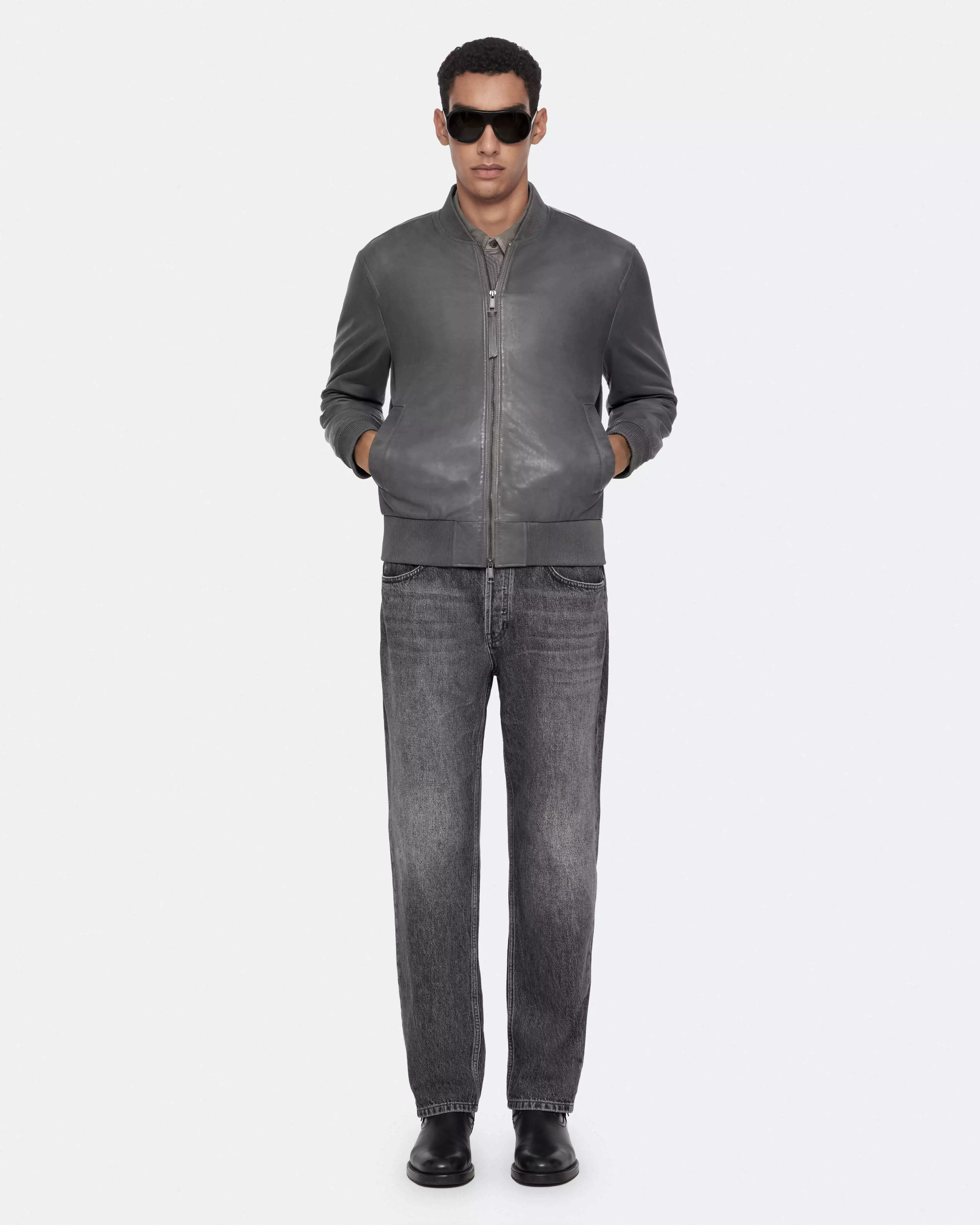 TRENT 羊皮飛行員夾克