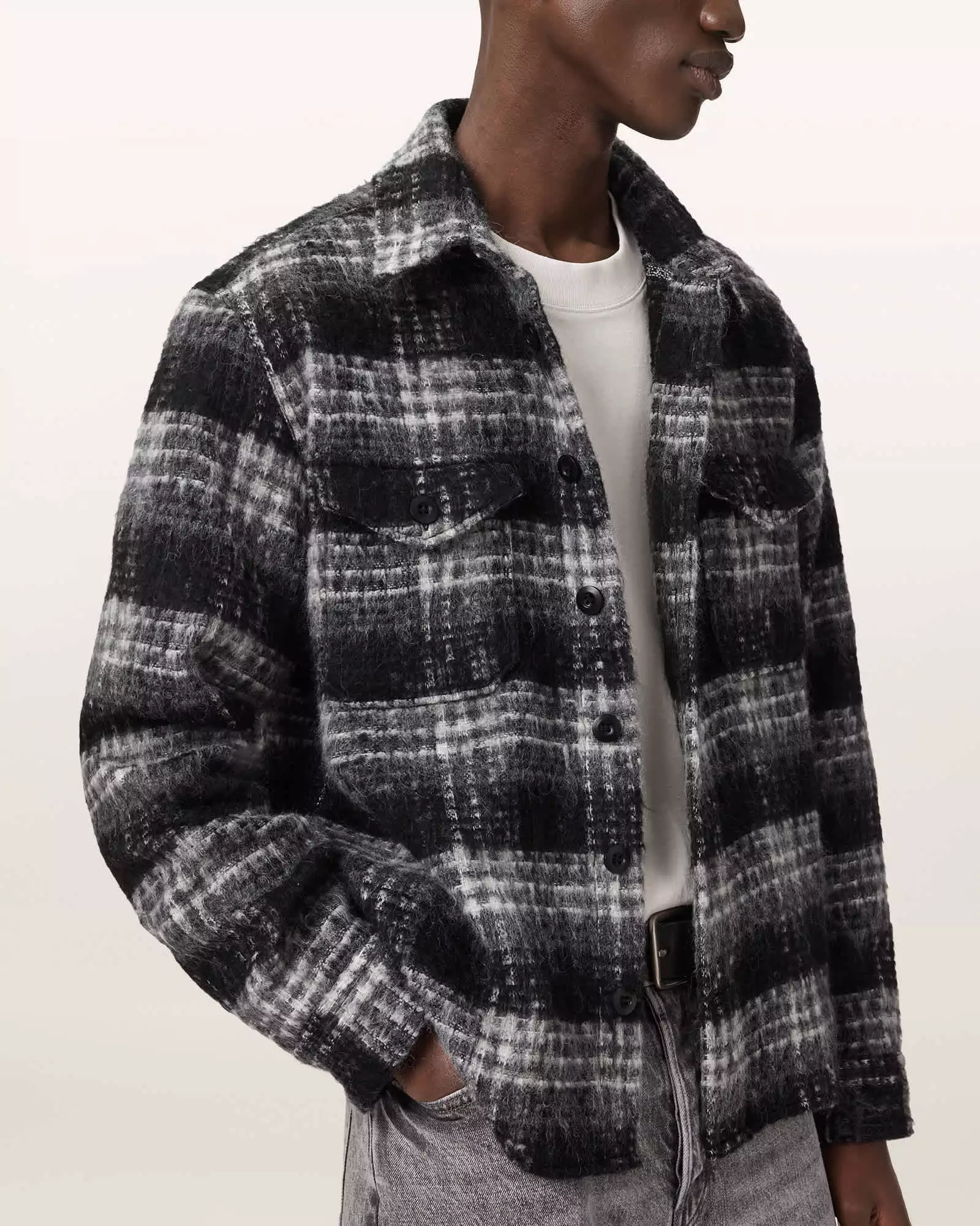 KOREY 格紋羊毛襯衫