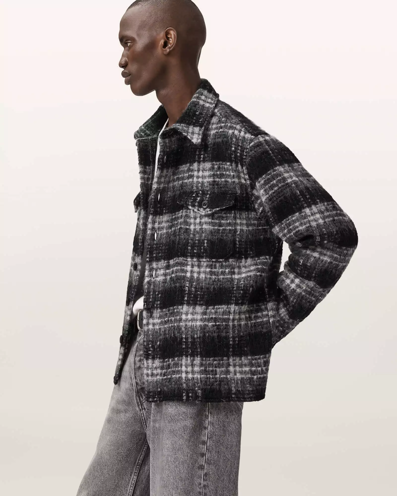 KOREY 格紋羊毛襯衫