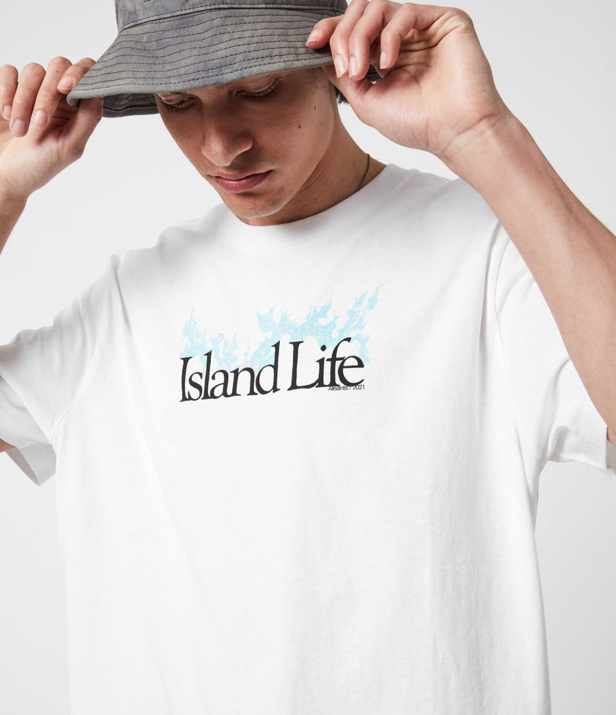 ISLAND LIFE 標語短袖T恤