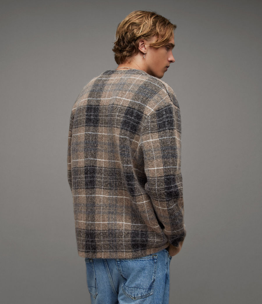 ALDRIN 格紋羊毛針織外套