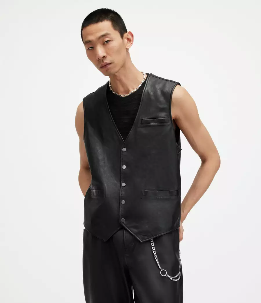 TEMPO 羊皮西裝背心