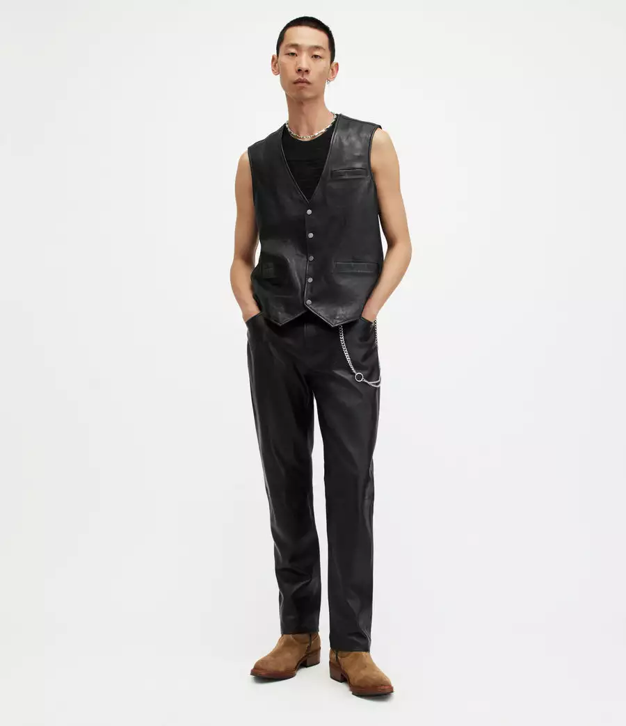 TEMPO 羊皮西裝背心