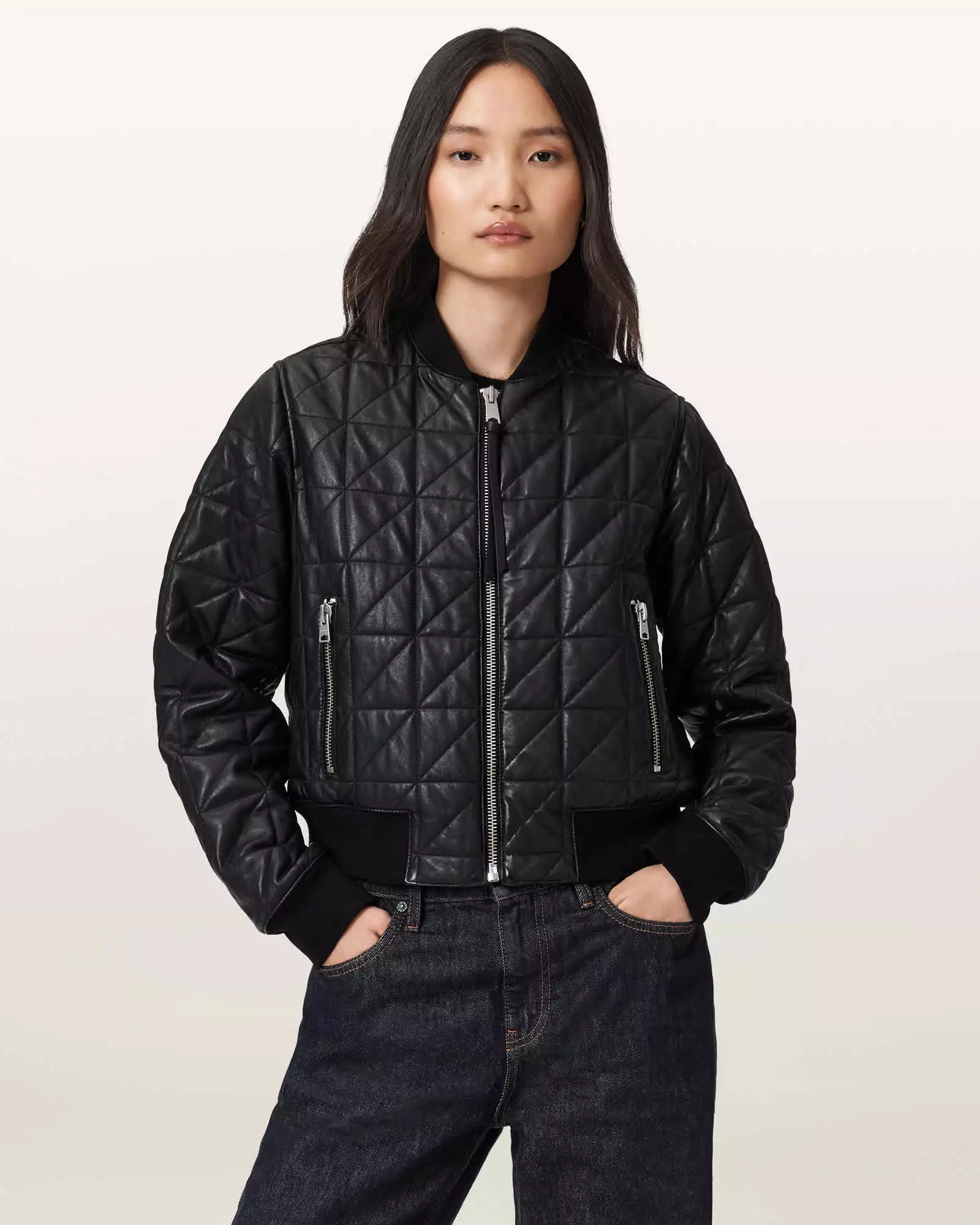CARLY 衍縫羊皮外套