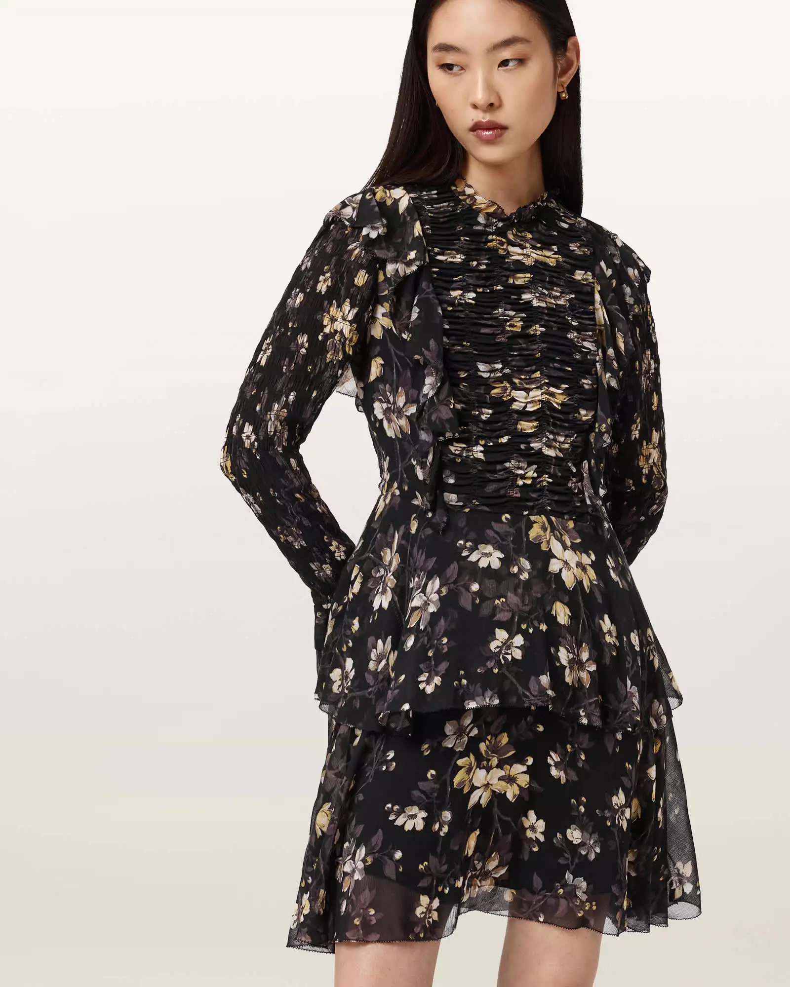 PORTIA 印花短洋裝