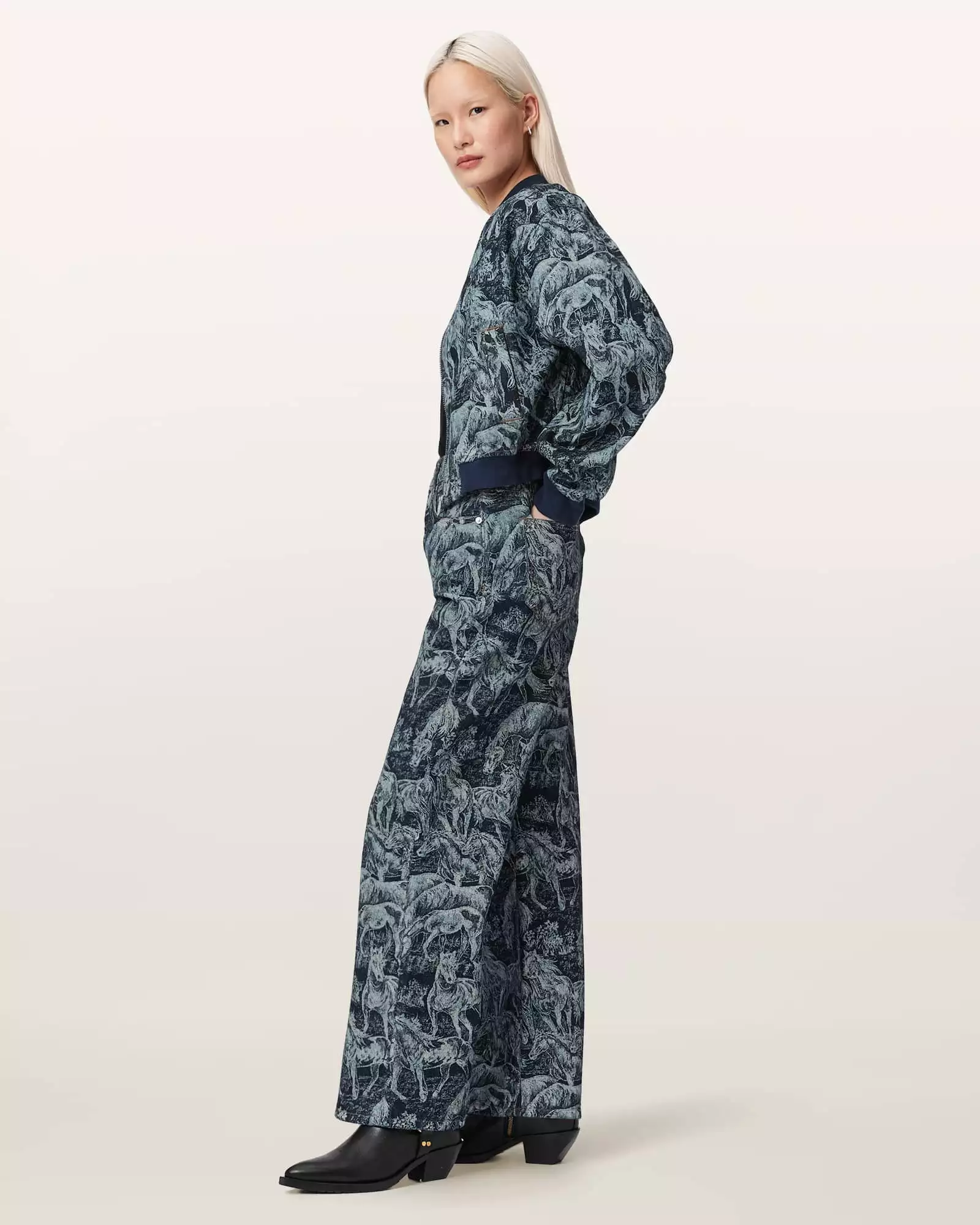 BLAKE 印花高腰牛仔褲