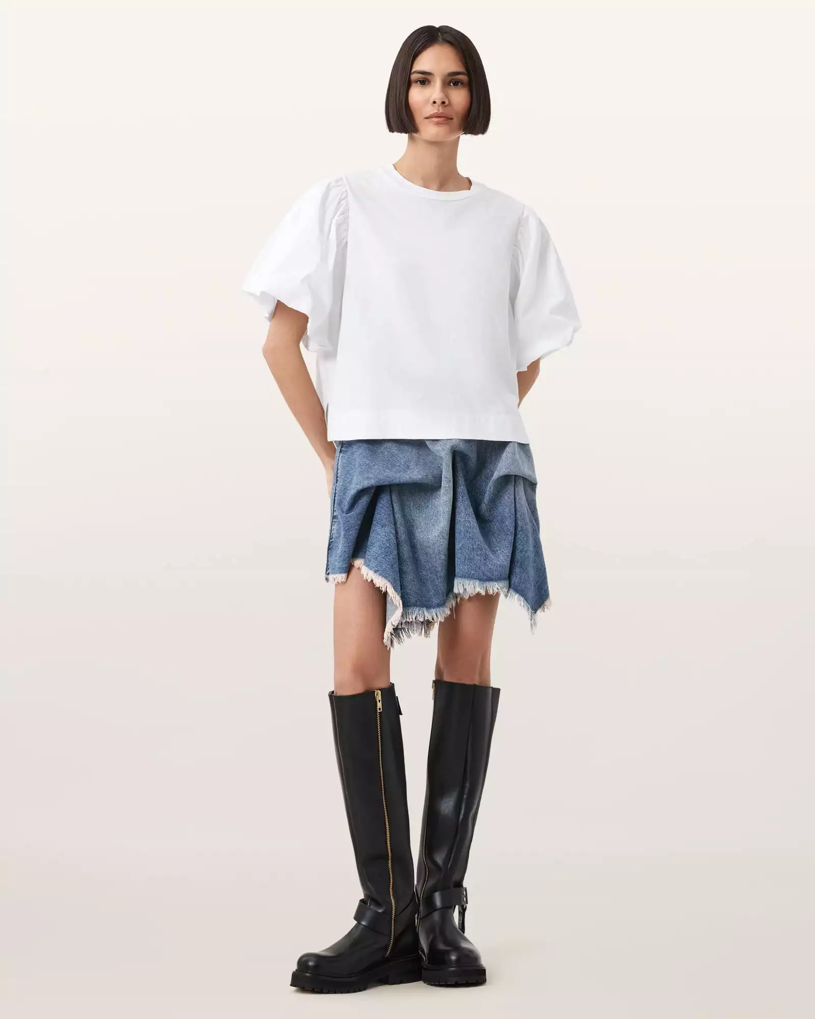 CRISSY 高腰牛仔短裙