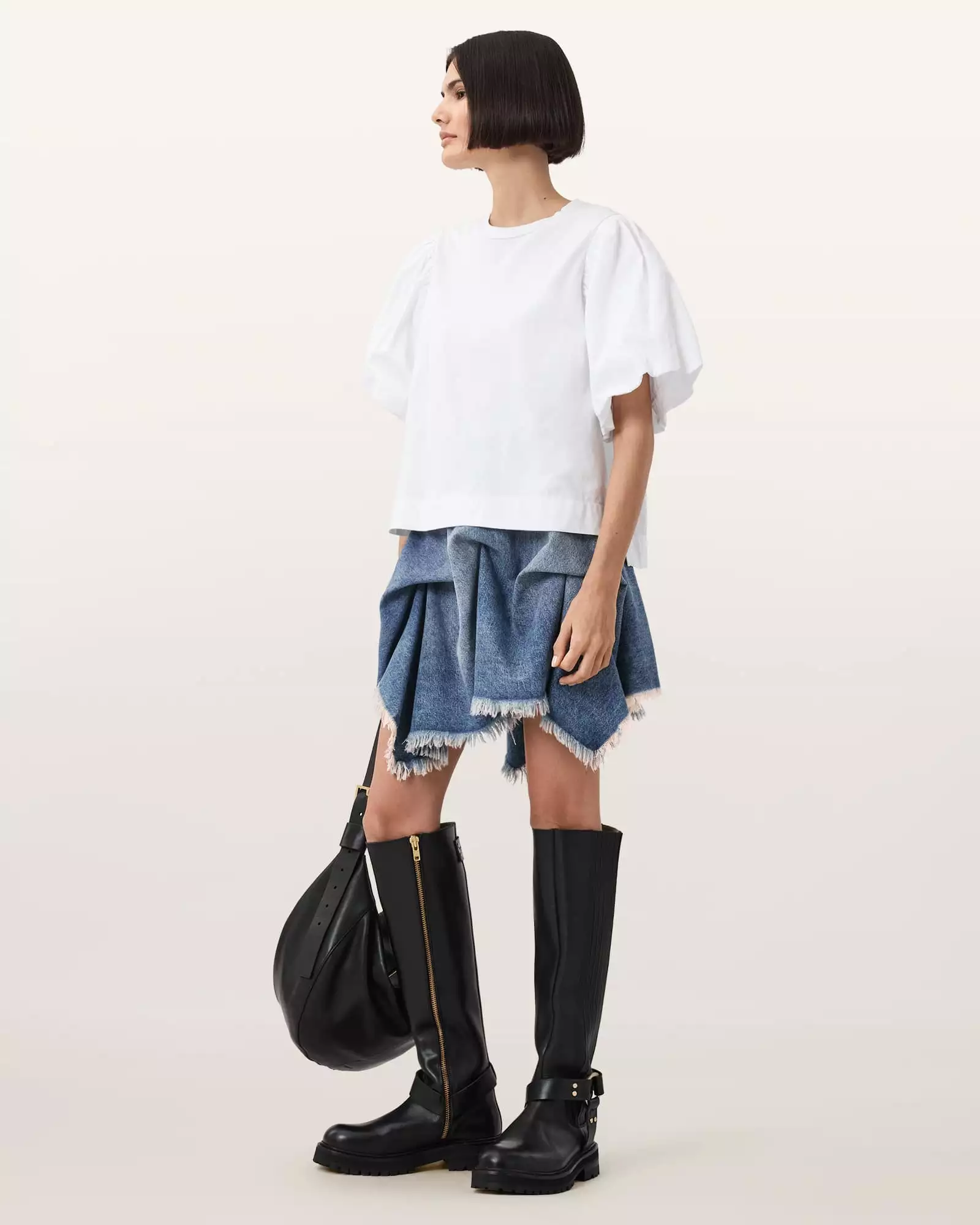 CRISSY 高腰牛仔短裙