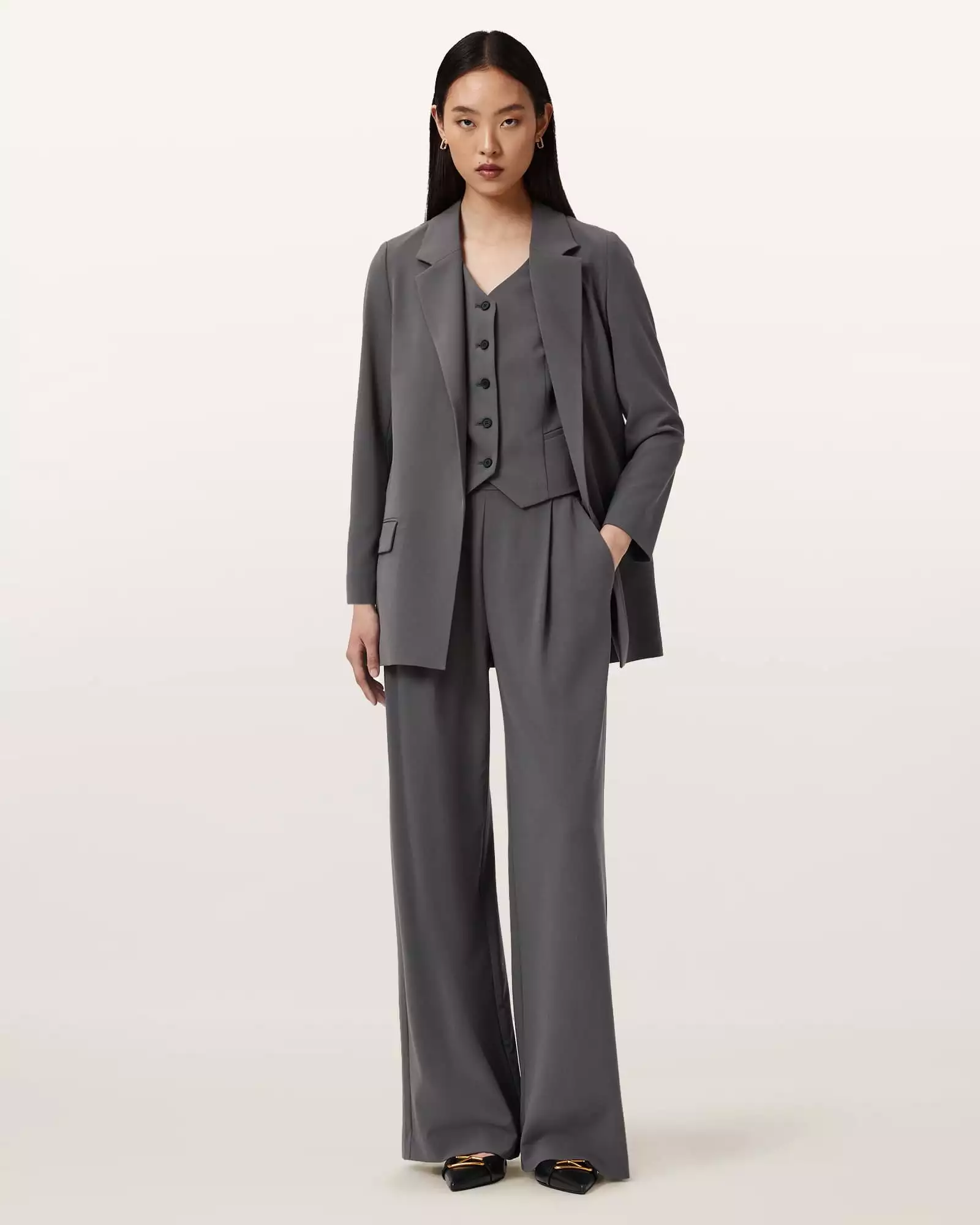 ALEIDA TRI 中腰西裝寬褲