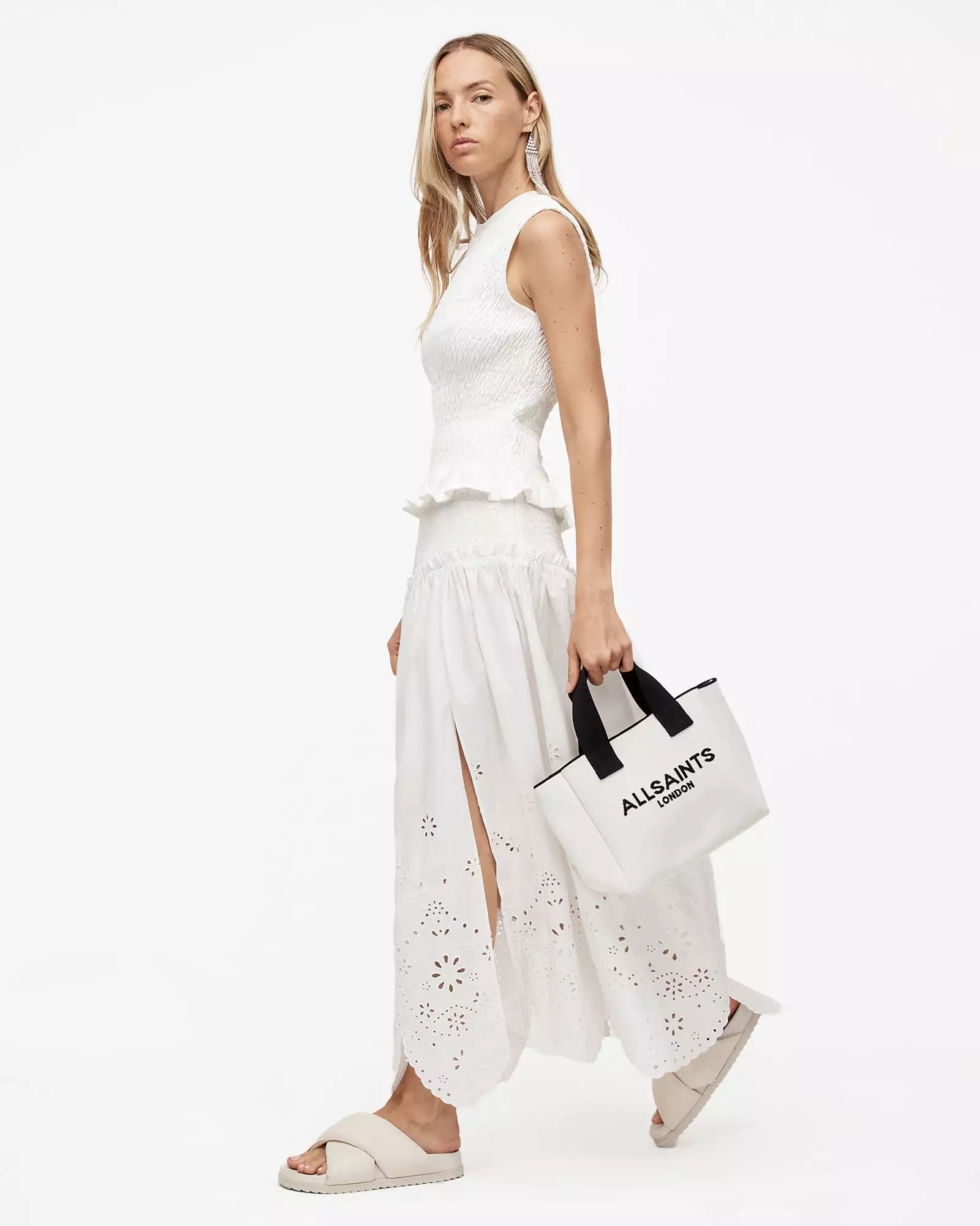 ALEX 刺繡高腰長裙