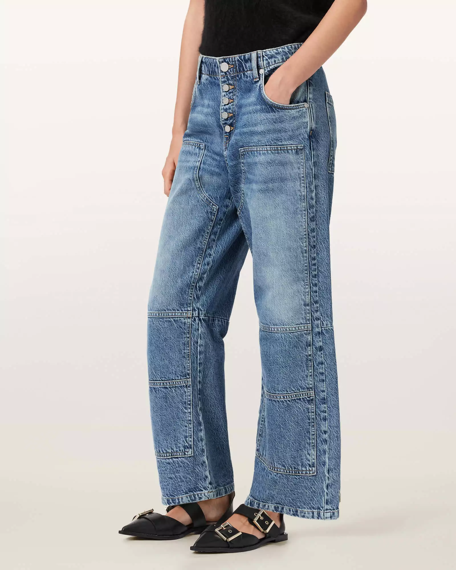 TAY 中腰木匠牛仔褲