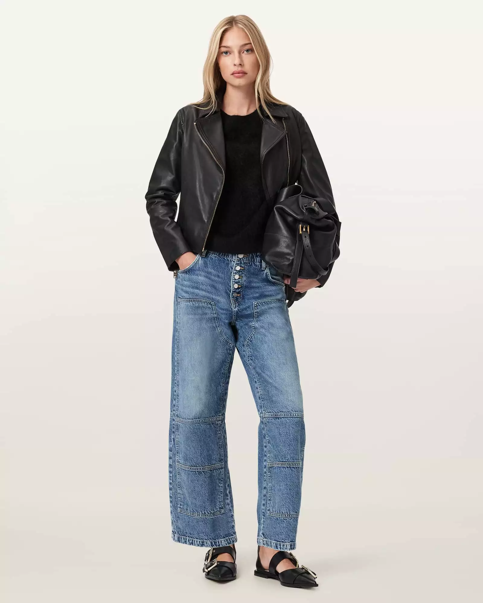 TAY 中腰木匠牛仔褲