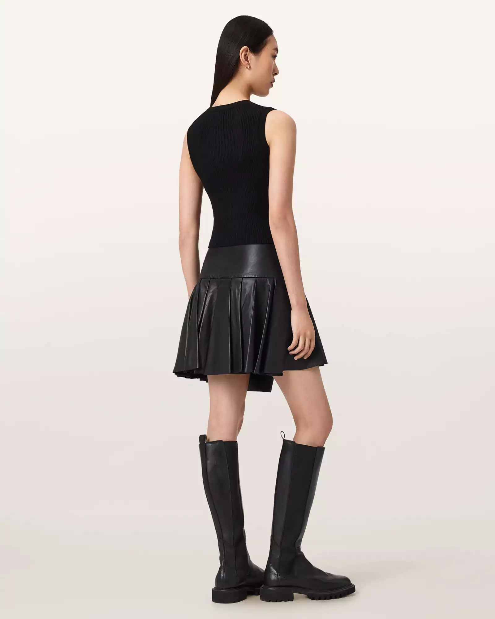 IRINA 皮革短裙