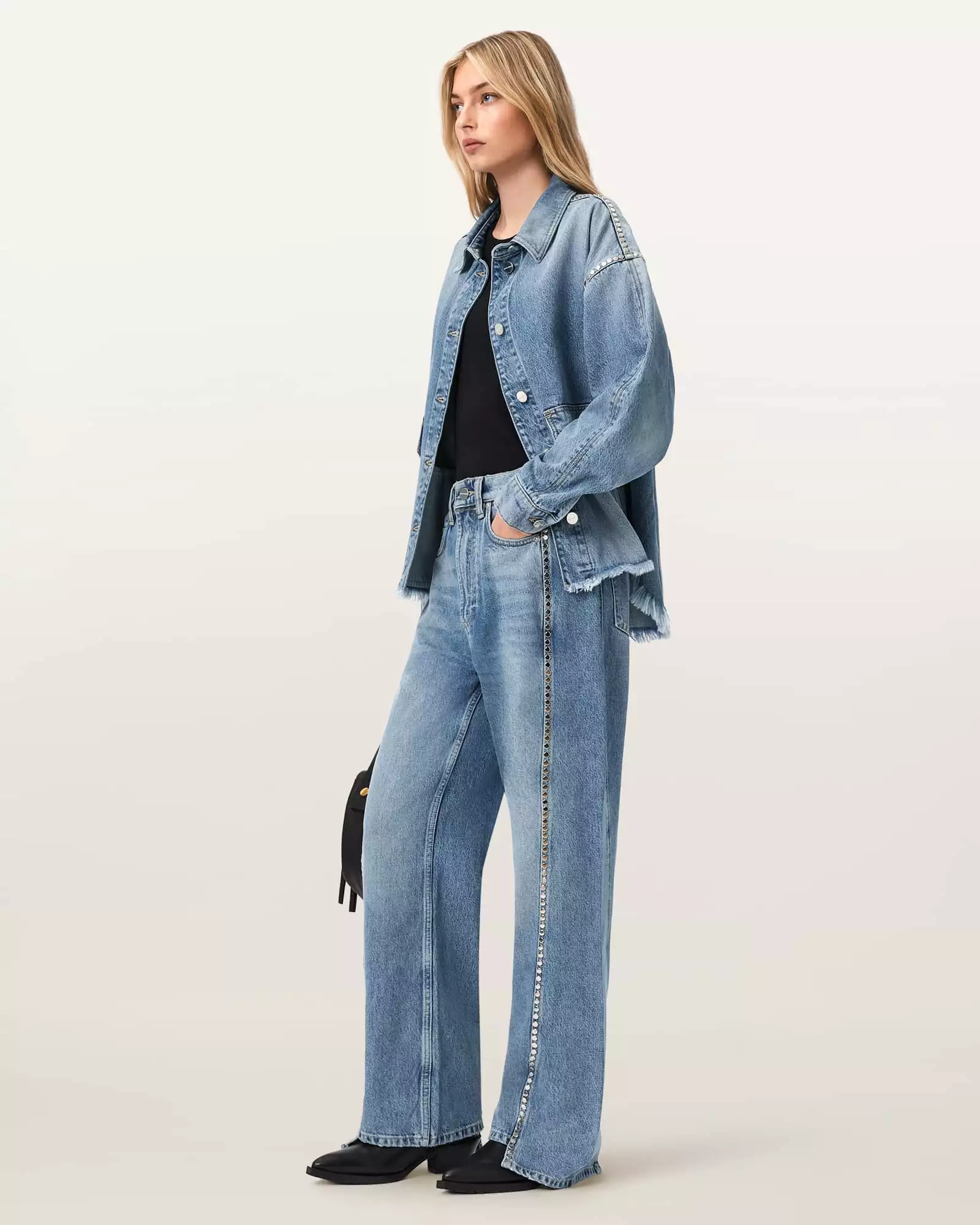 FRANKIE 鉚釘牛仔褲