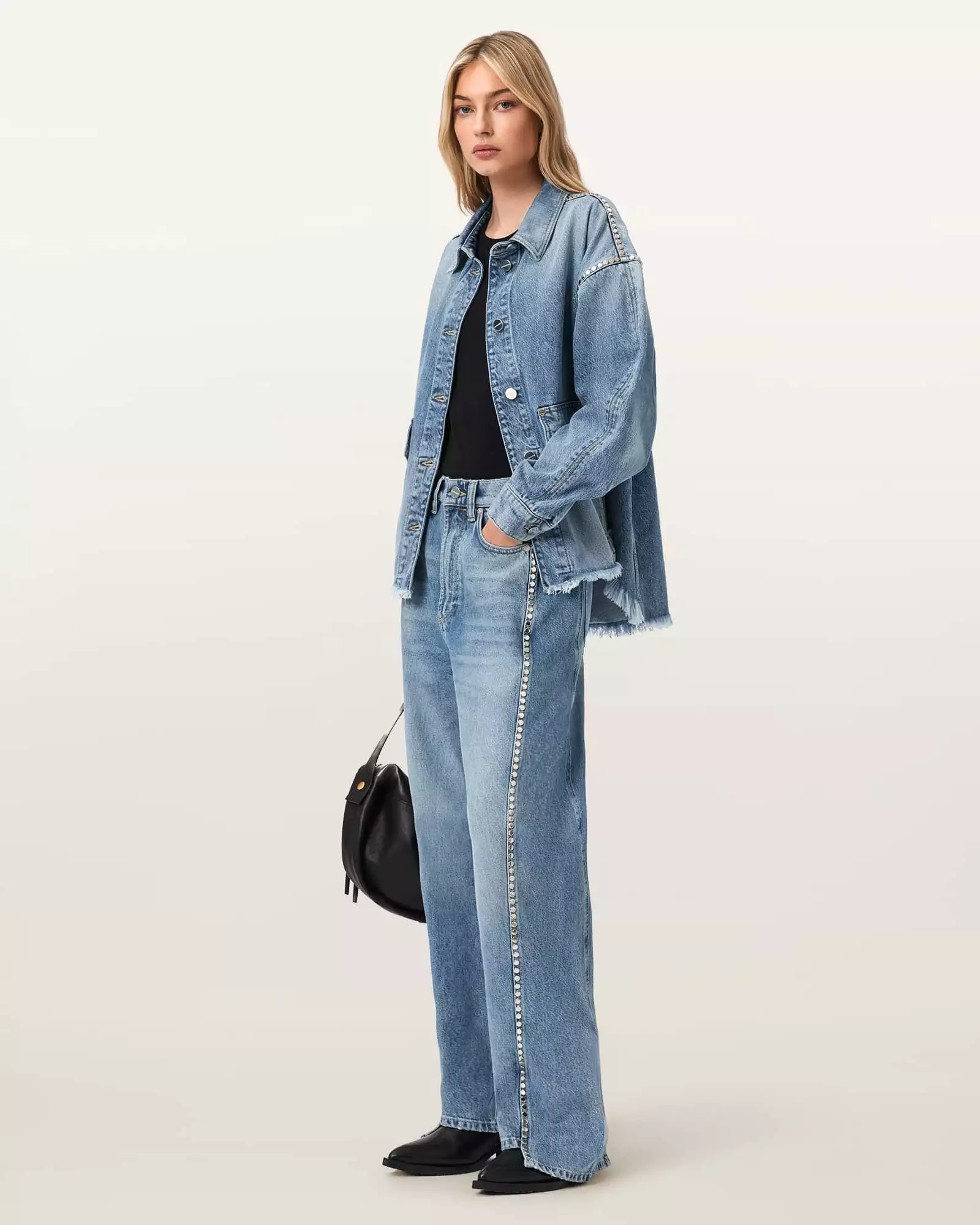 FRANKIE 鉚釘牛仔褲