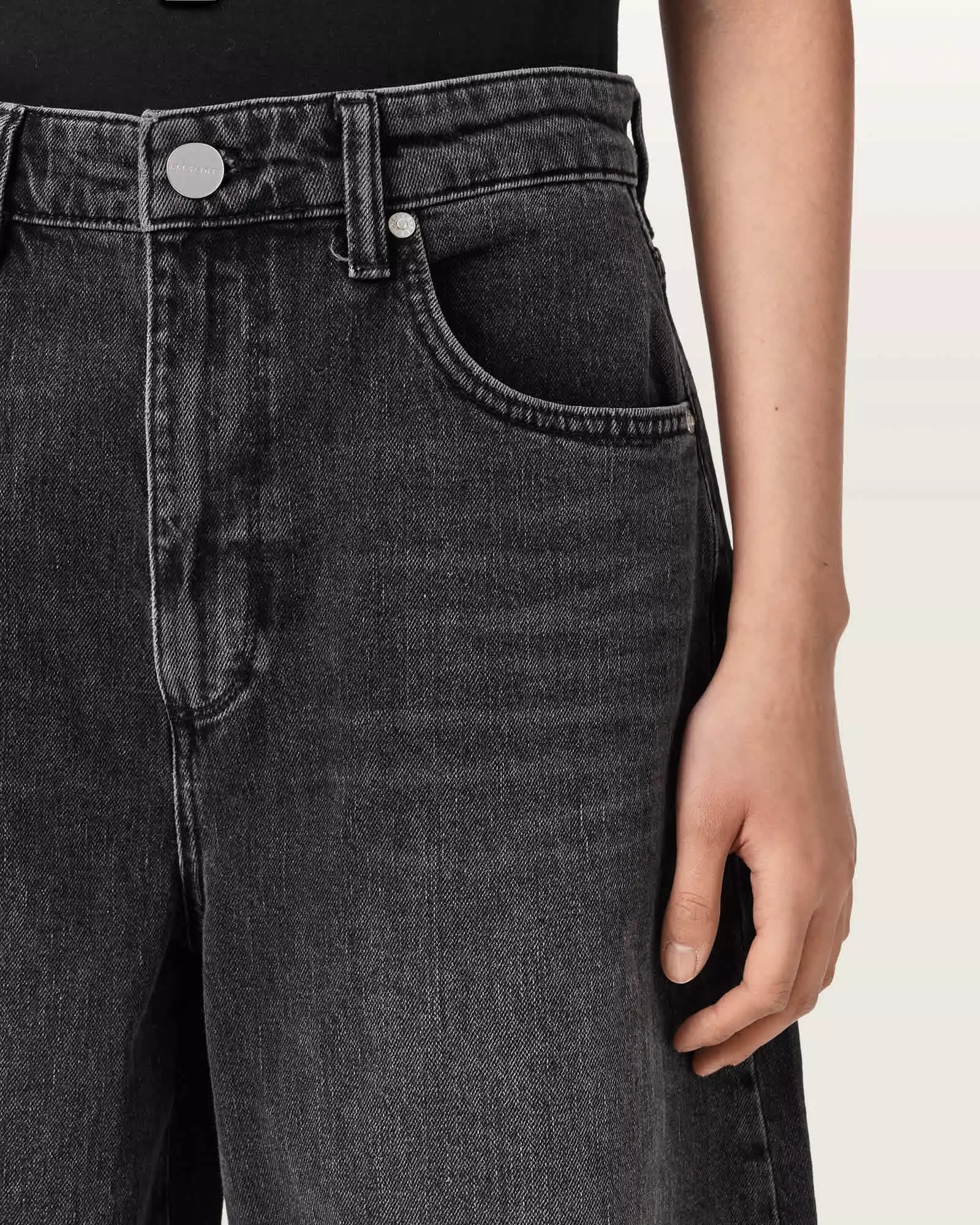 PAYTON 高腰闊腿牛仔褲