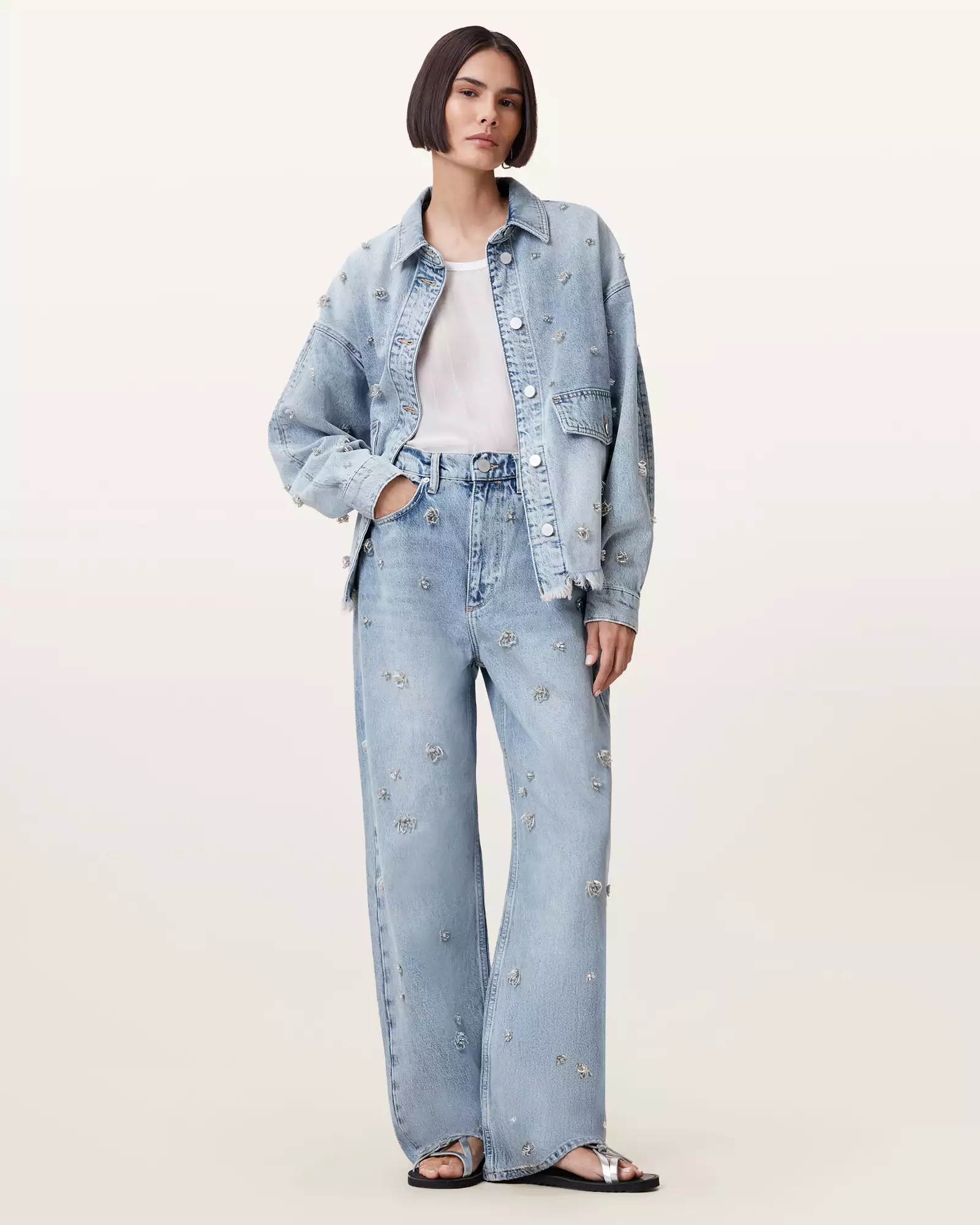 BLAKE 裝飾高腰牛仔褲