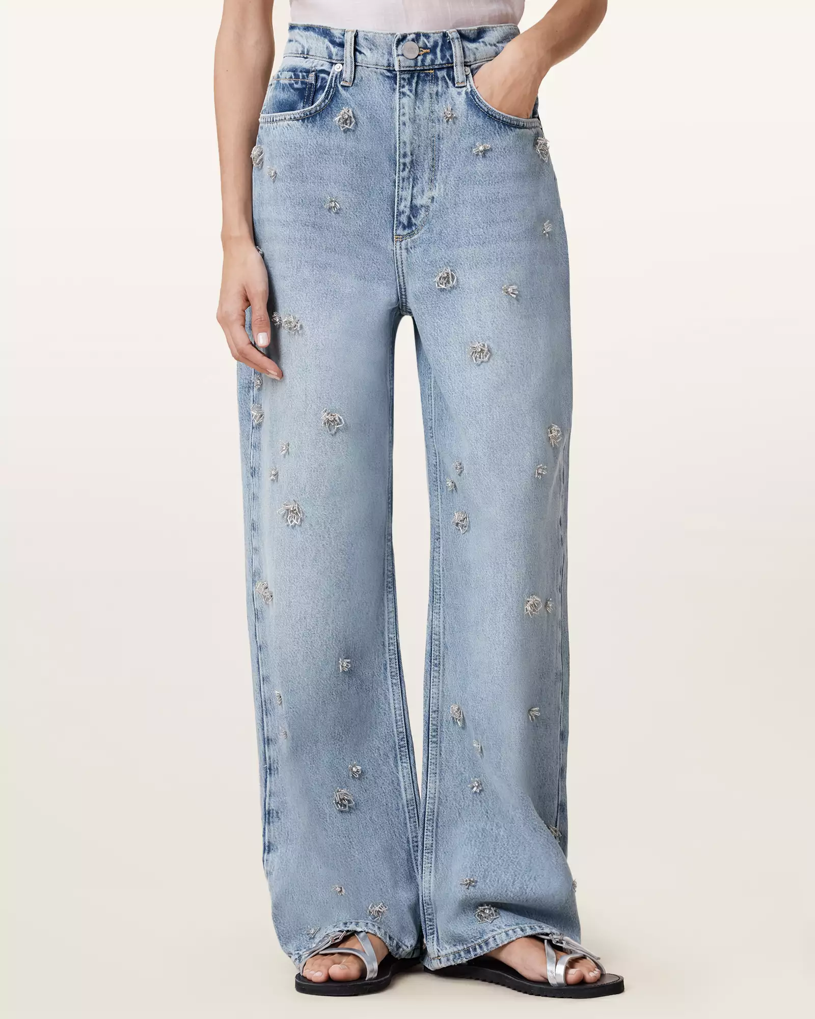 BLAKE 裝飾高腰牛仔褲