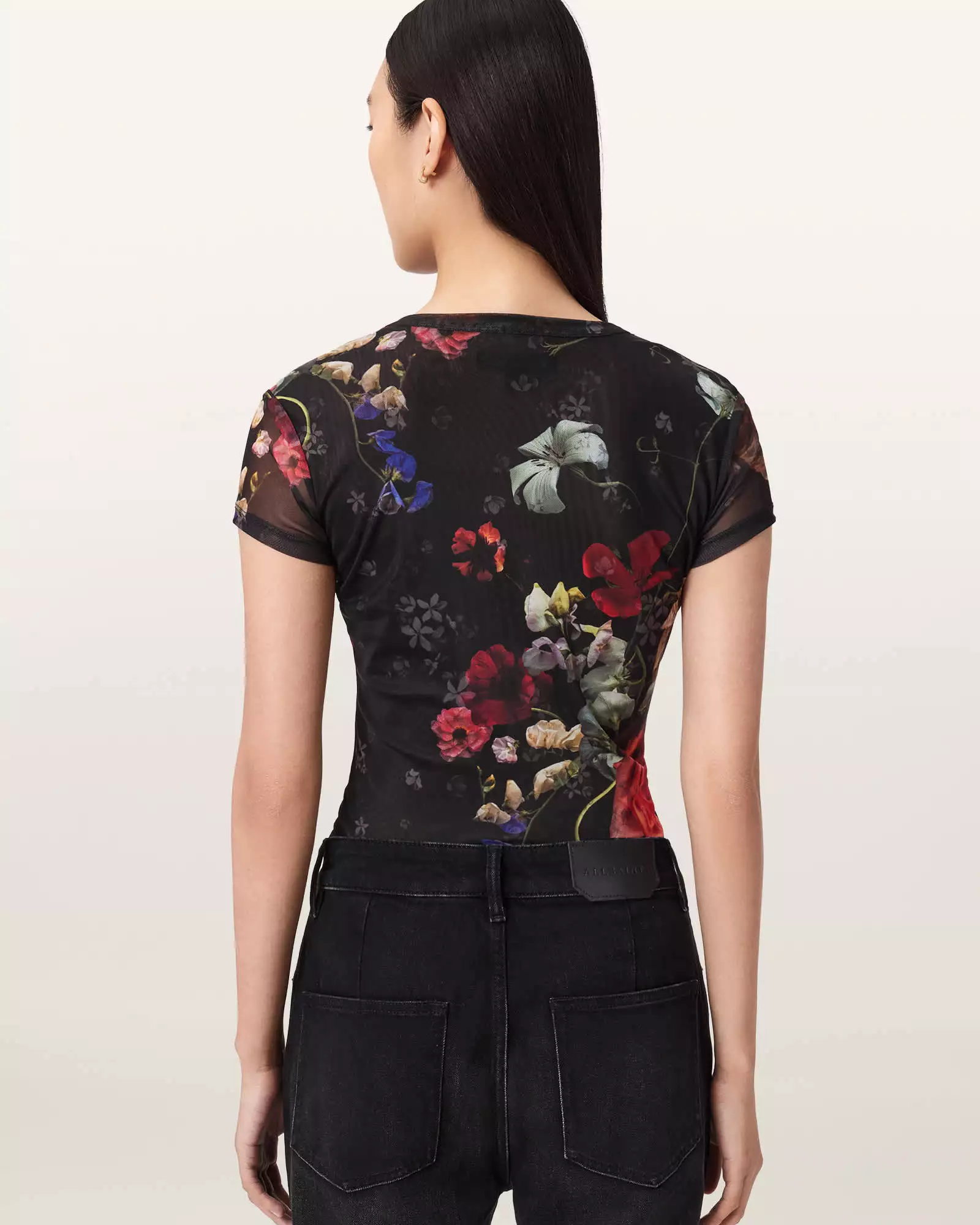 ELLIE 印花網狀上衣