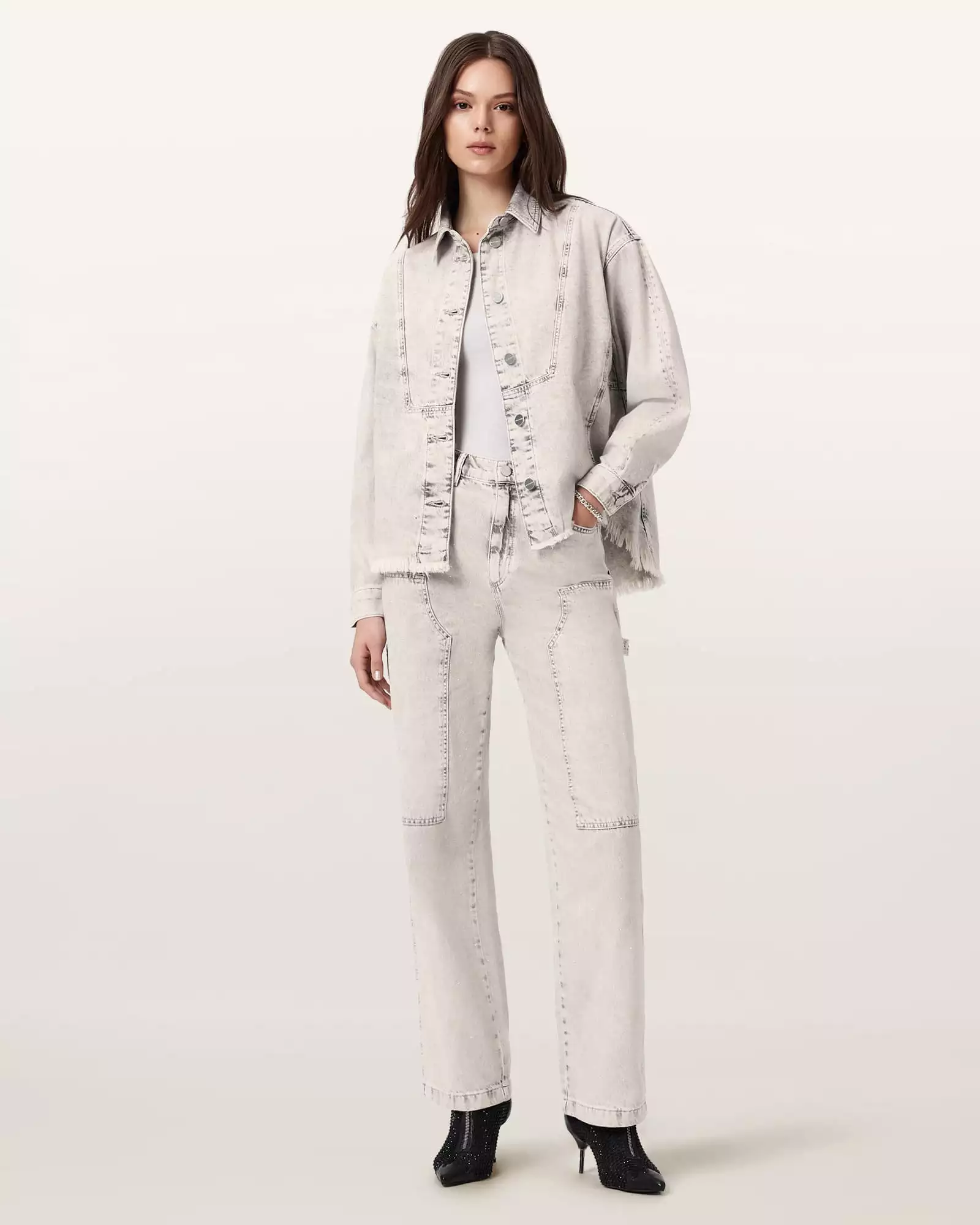 MIA 光澤中腰牛仔褲