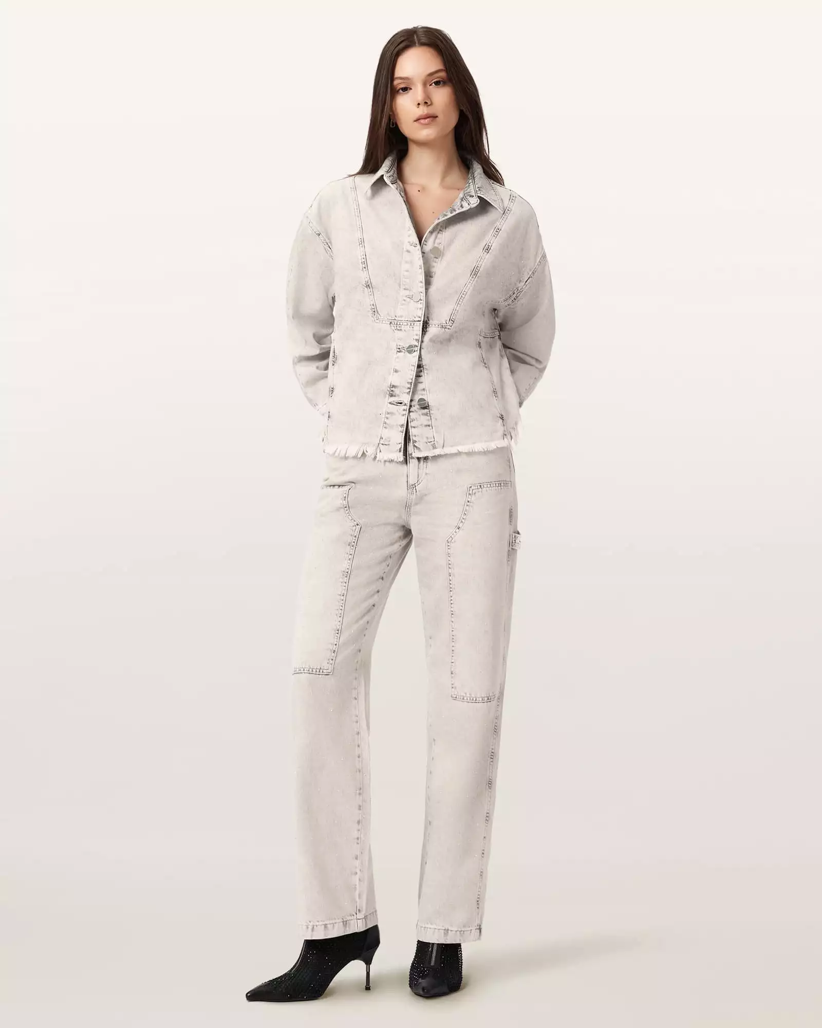 MIA 光澤中腰牛仔褲