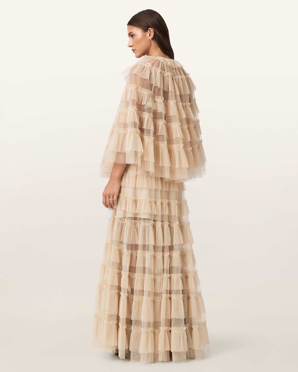 AUDE 荷葉邊長裙