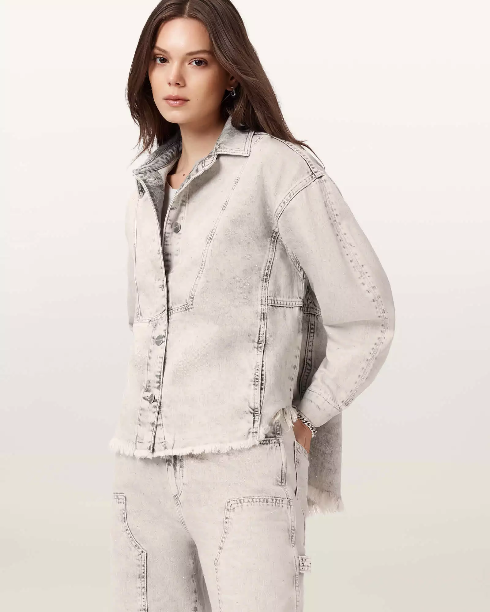 HETTIE 光澤牛仔襯衫