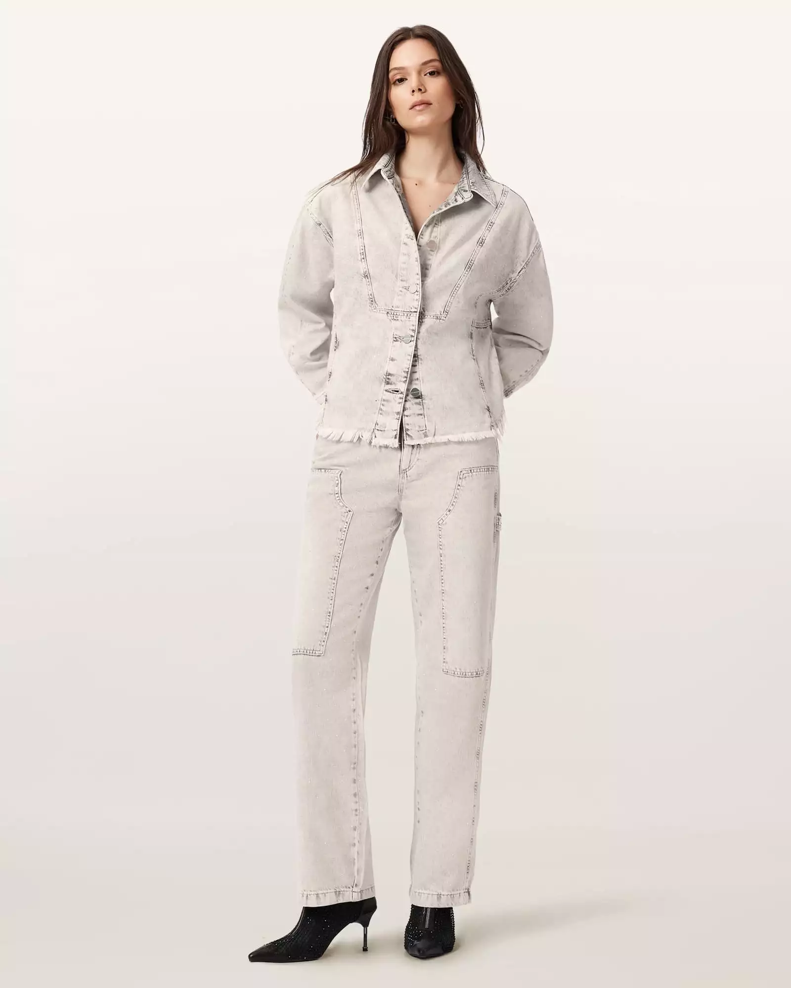 HETTIE 光澤牛仔襯衫