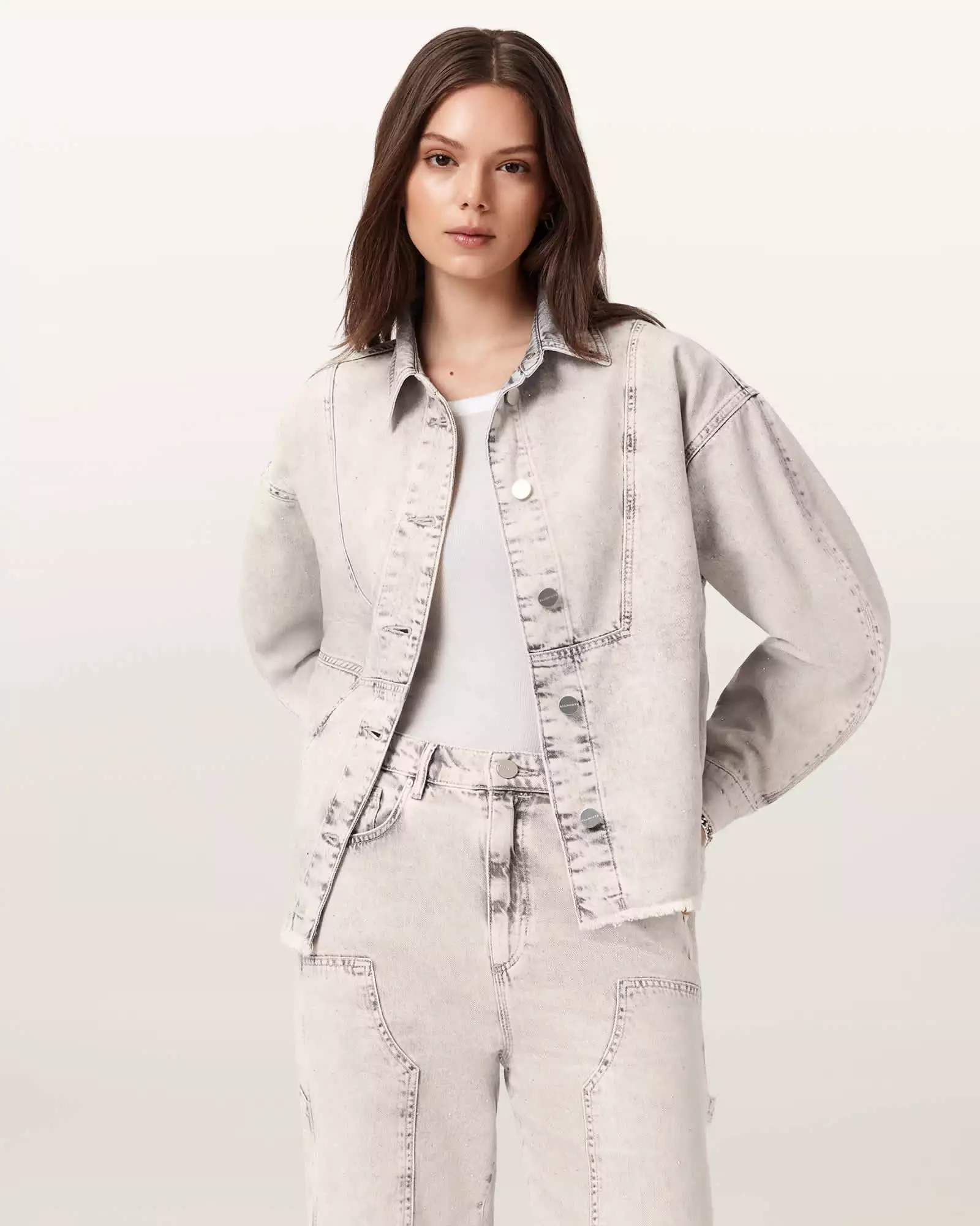 HETTIE 光澤牛仔襯衫