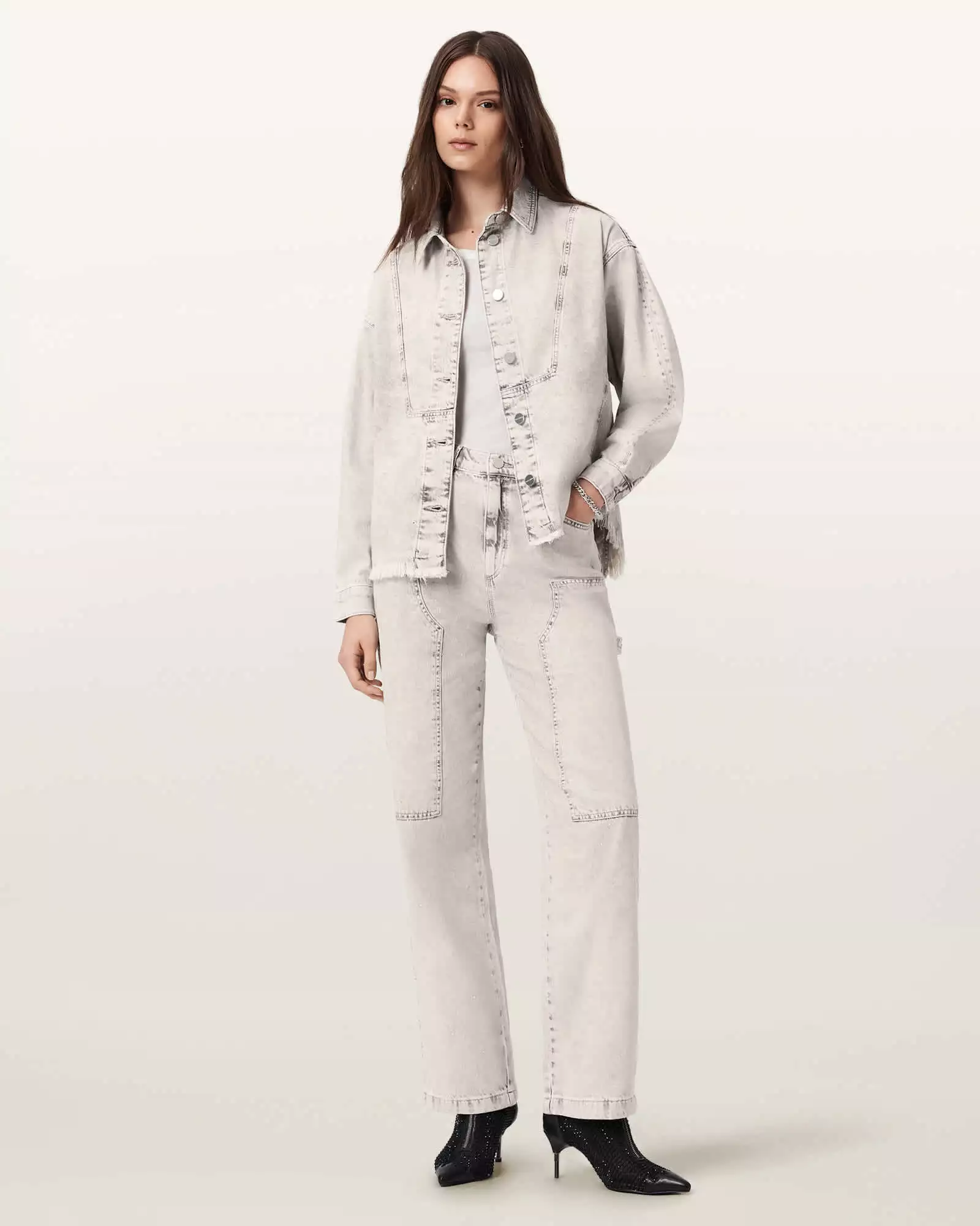 HETTIE 光澤牛仔襯衫