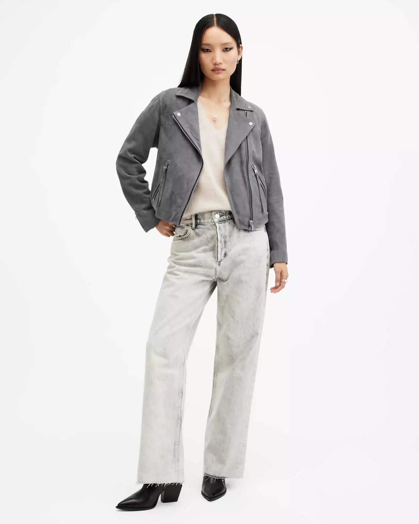 DALBY 麂皮騎士皮衣