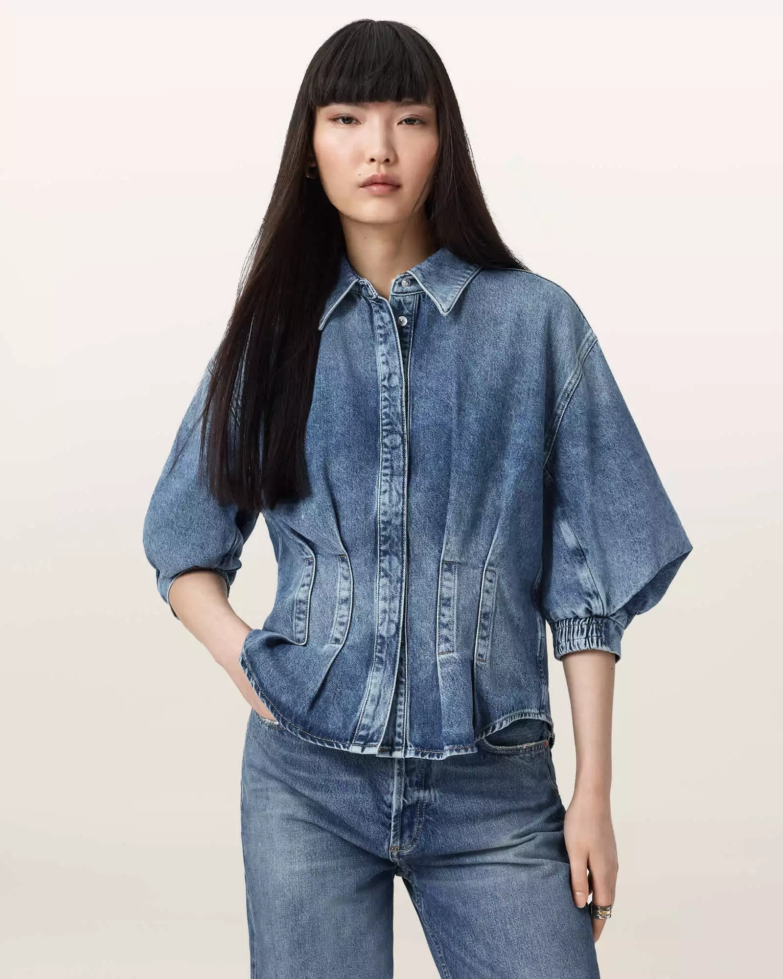 NANCY 牛仔襯衫
