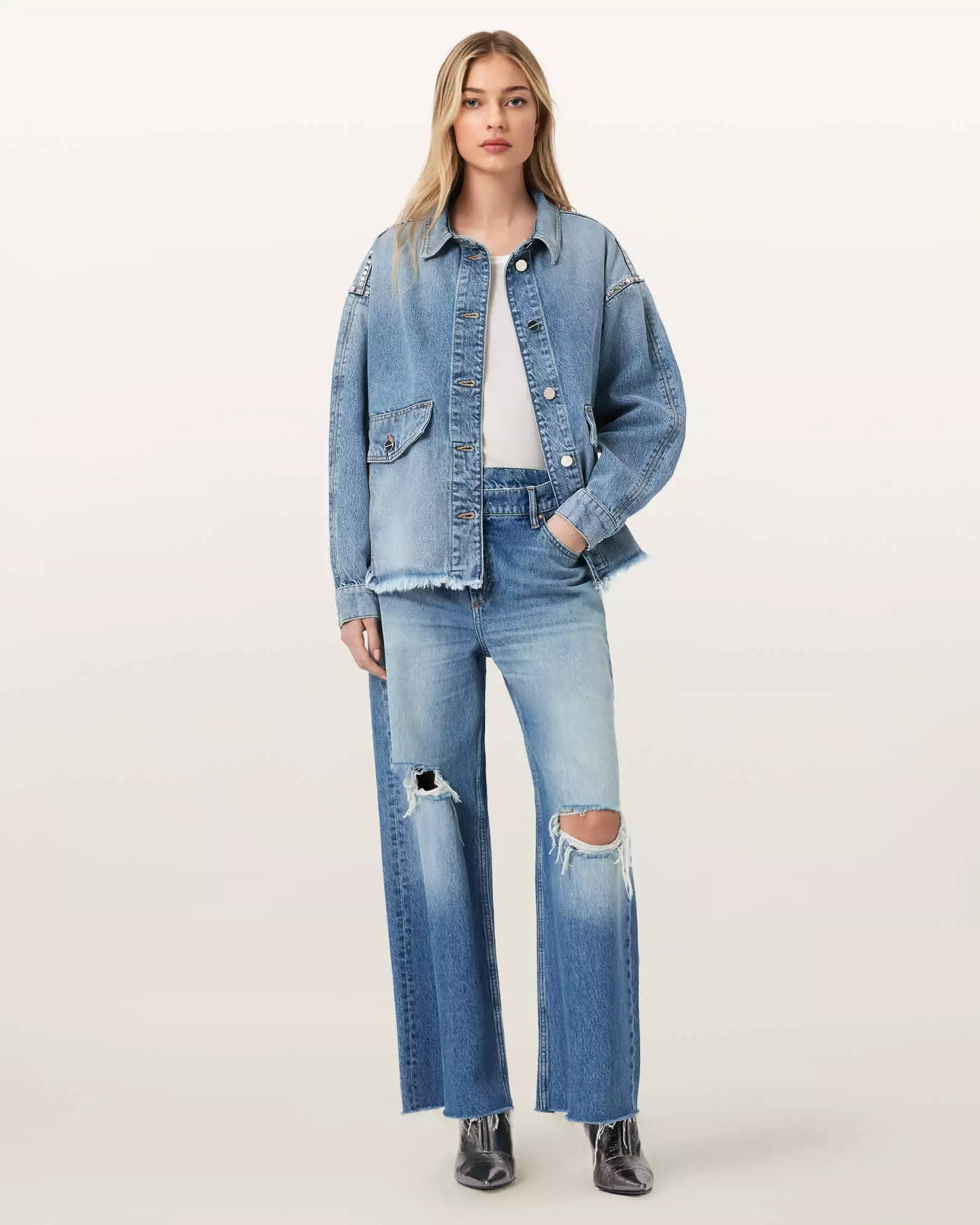 HETTIE 鉚釘牛仔外套