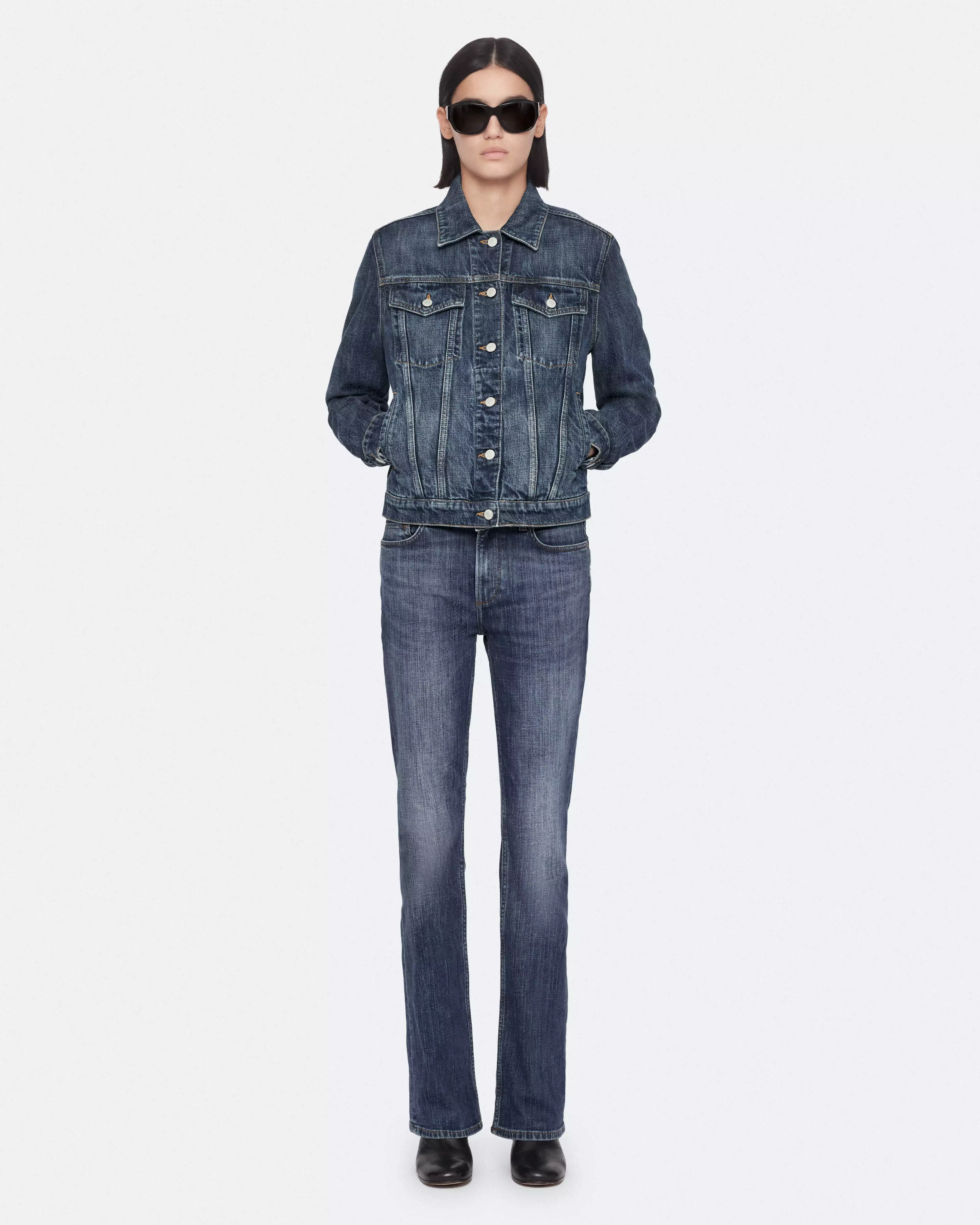 TRUCKER 刷色牛仔外套