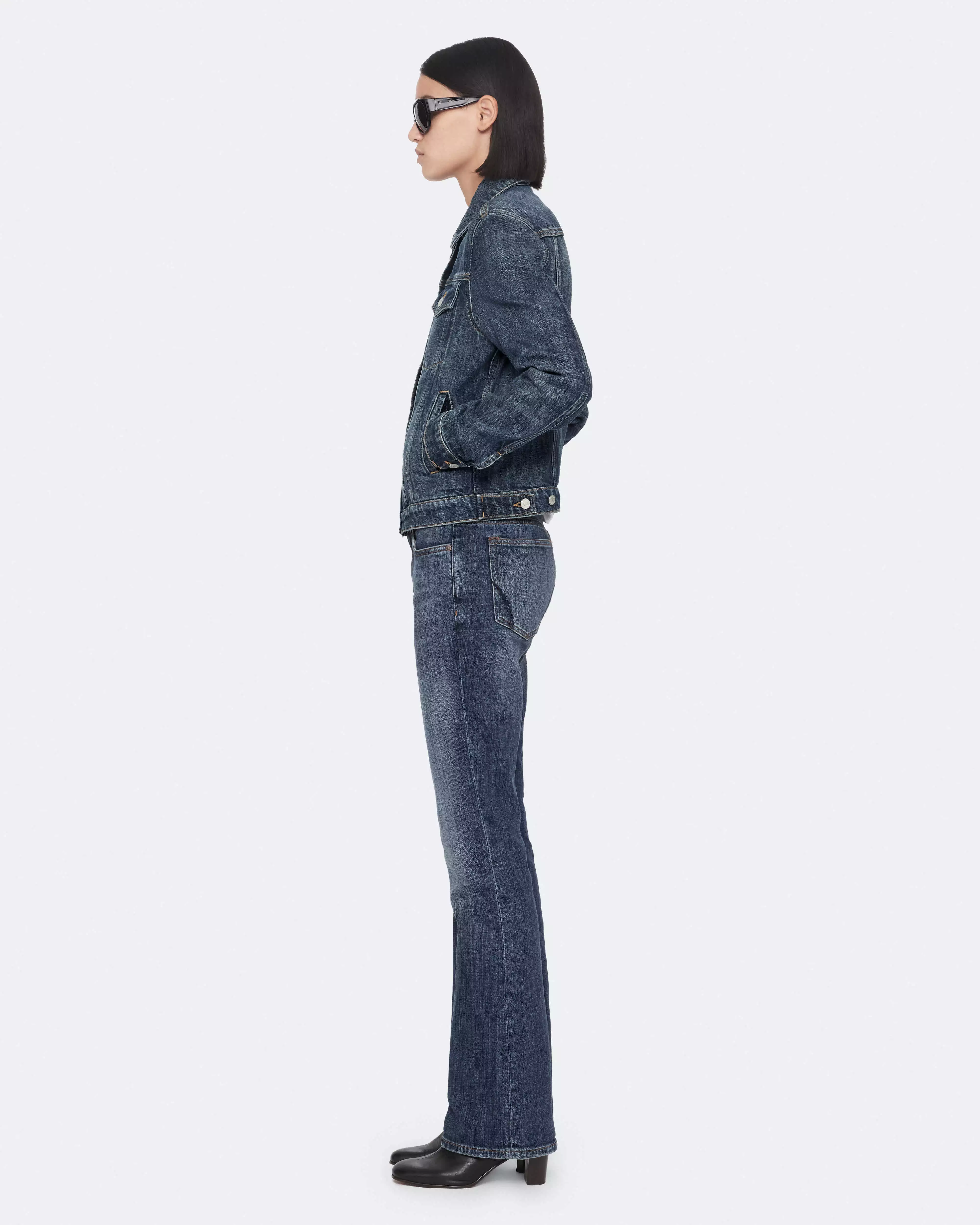 TRUCKER 刷色牛仔外套