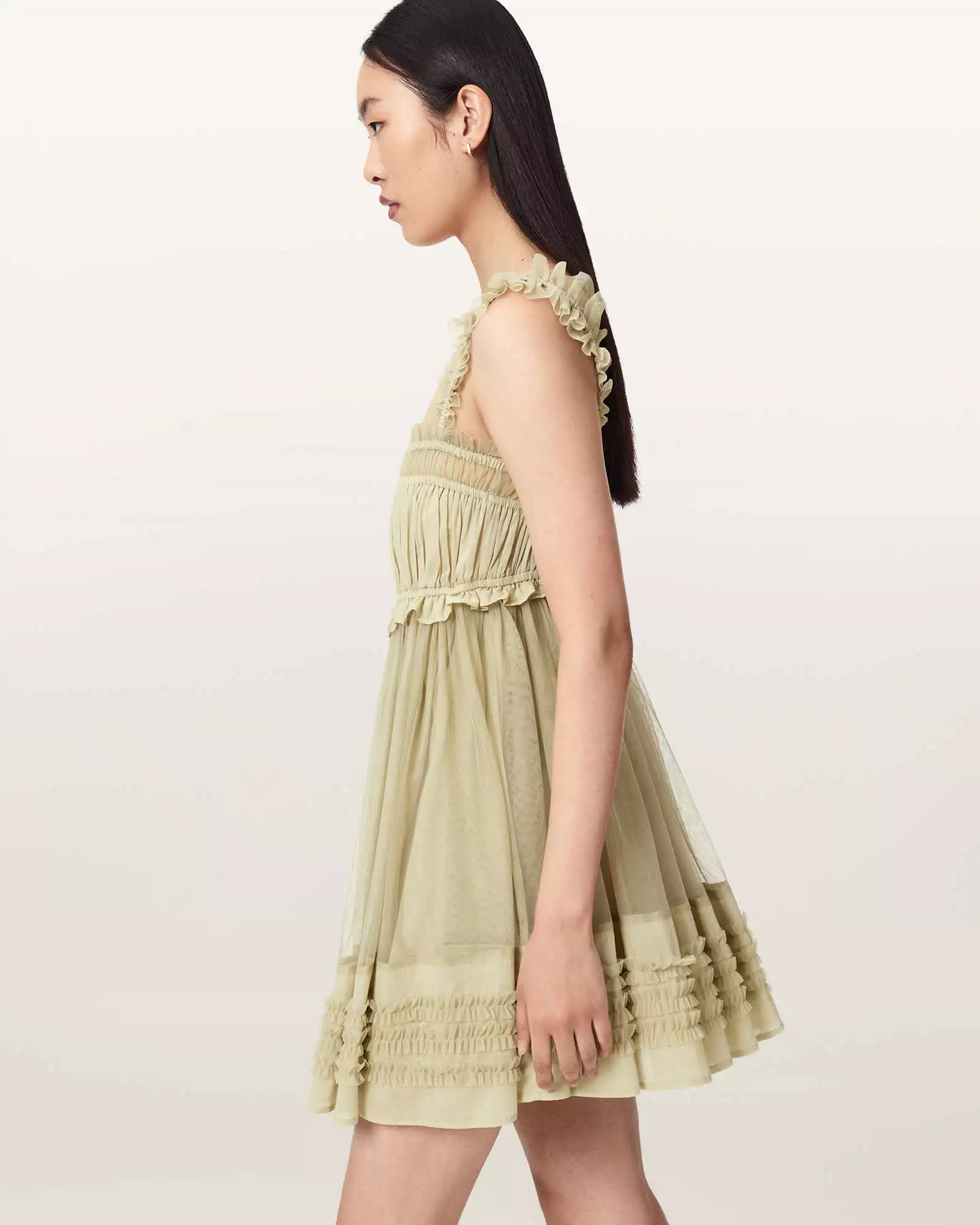ANGELA 抓皺短洋裝