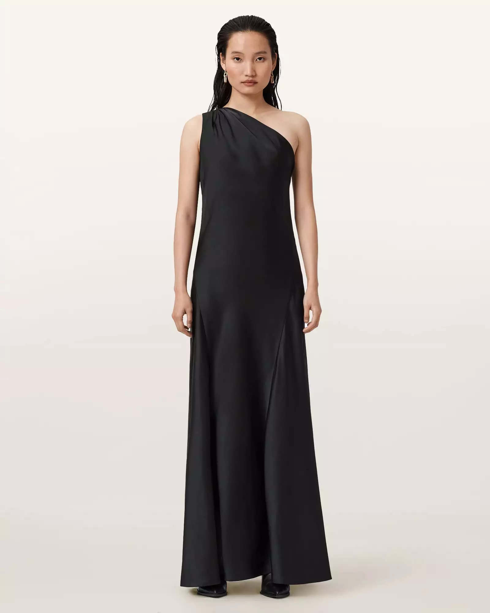 MONICA 斜肩長洋裝