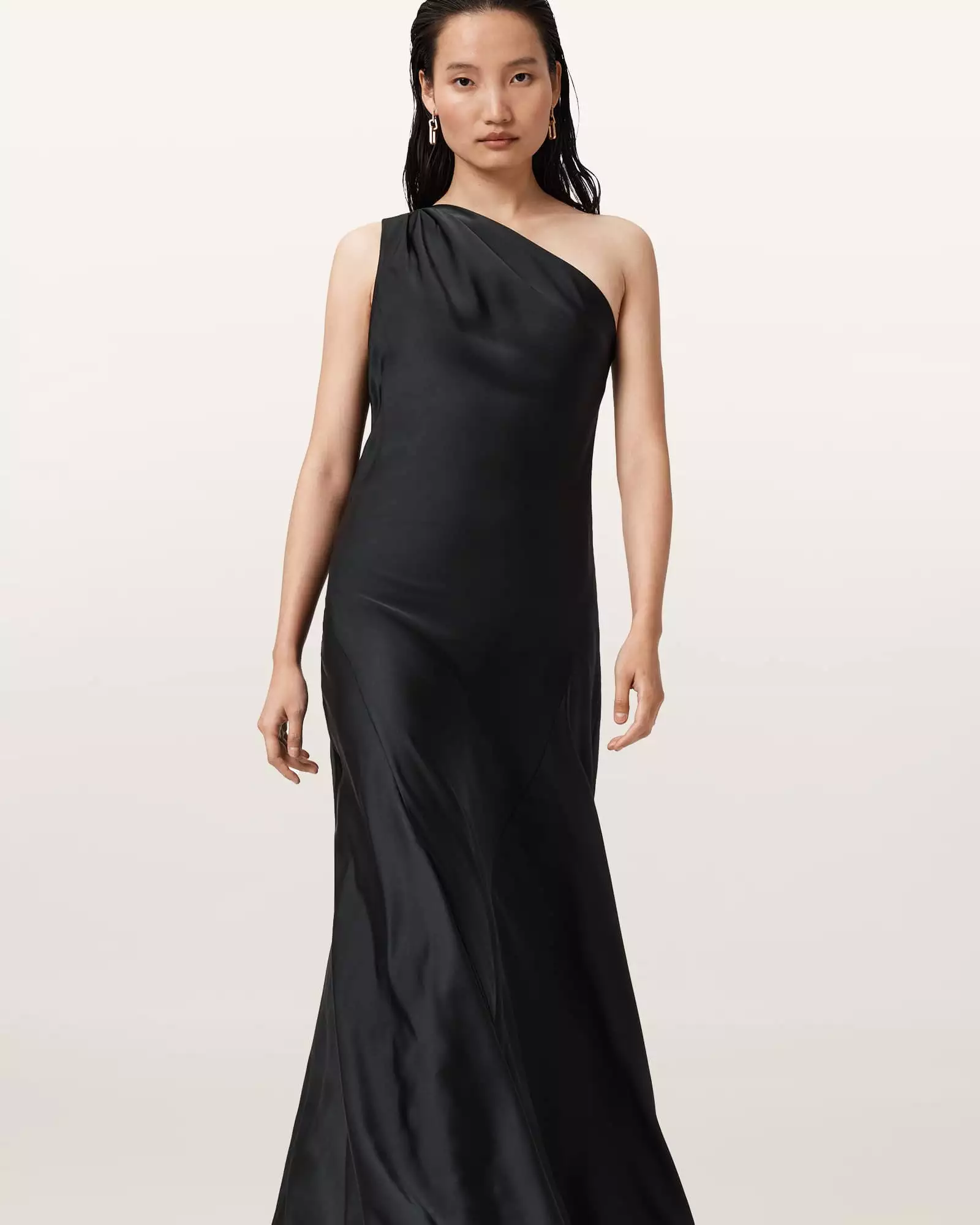 MONICA 斜肩長洋裝