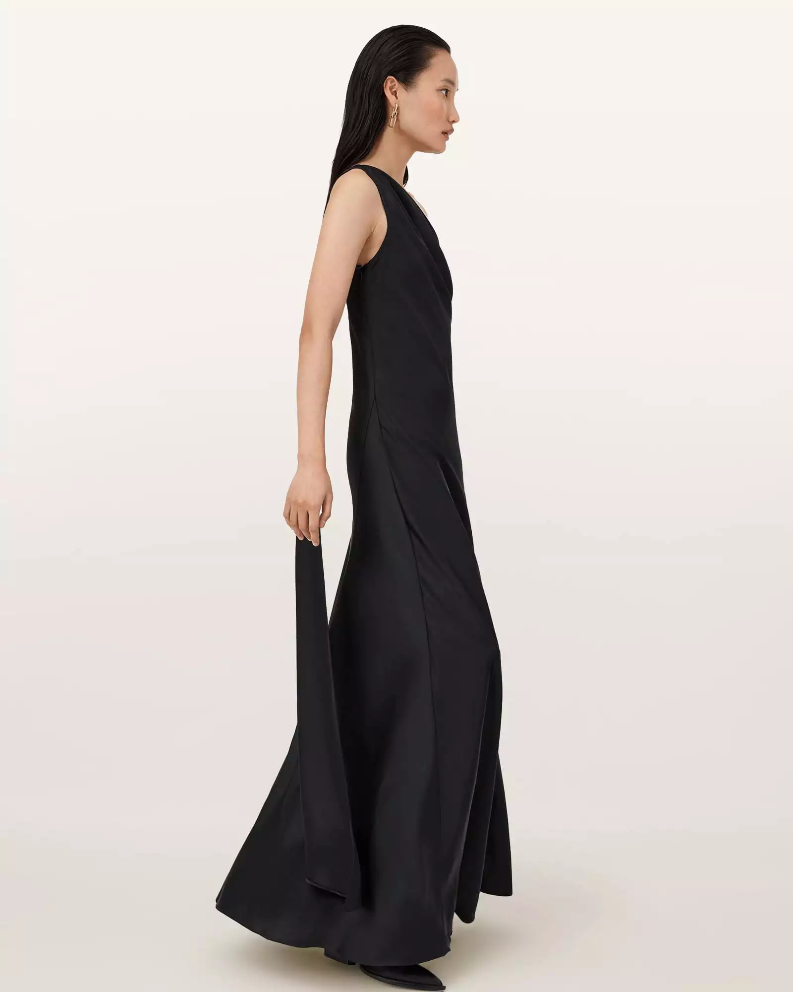 MONICA 斜肩長洋裝