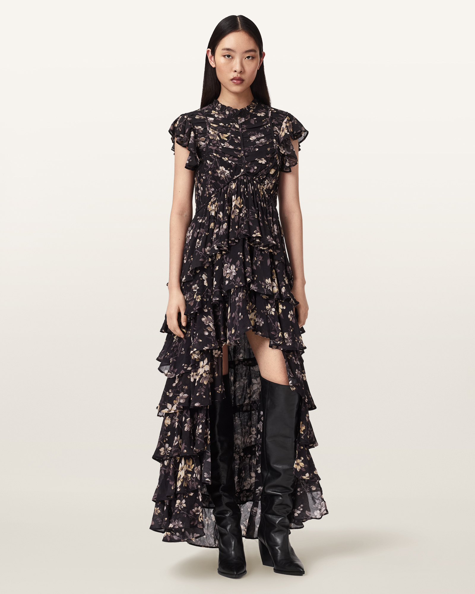 SHAELA 荷葉長洋裝