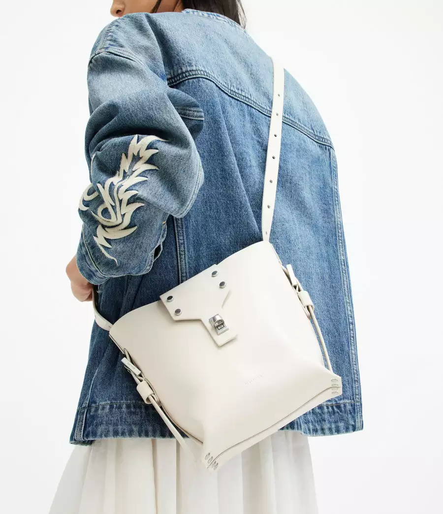 MIRO 牛皮側背水桶包