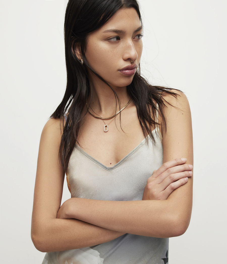 BRYONY ROSALIA 印花細肩中長版洋裝