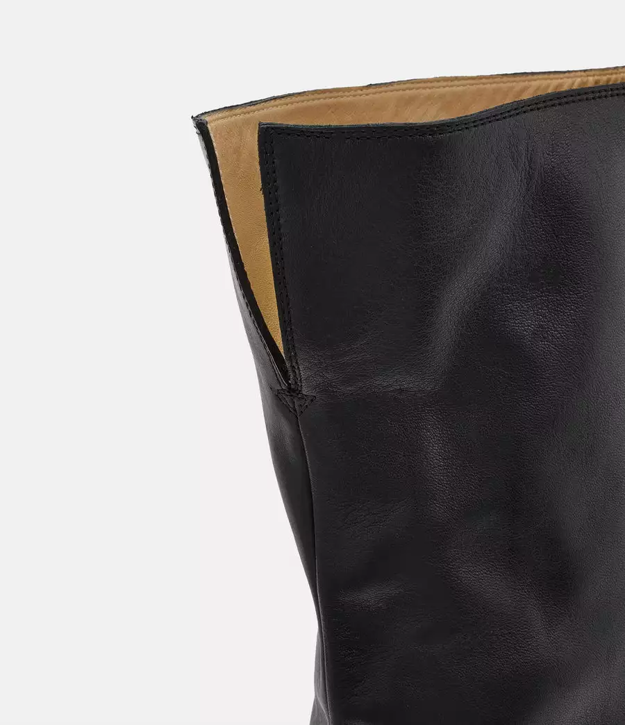 REINA 牛皮高筒靴