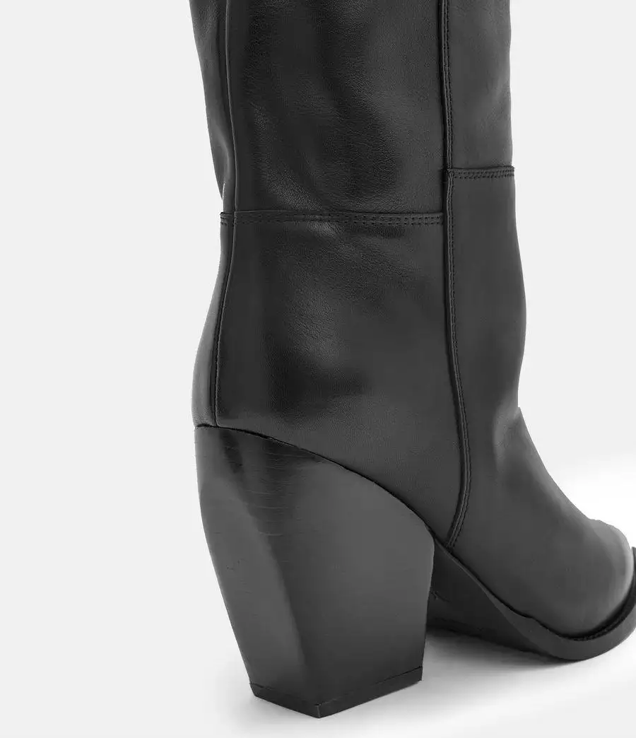 REINA 牛皮高筒靴