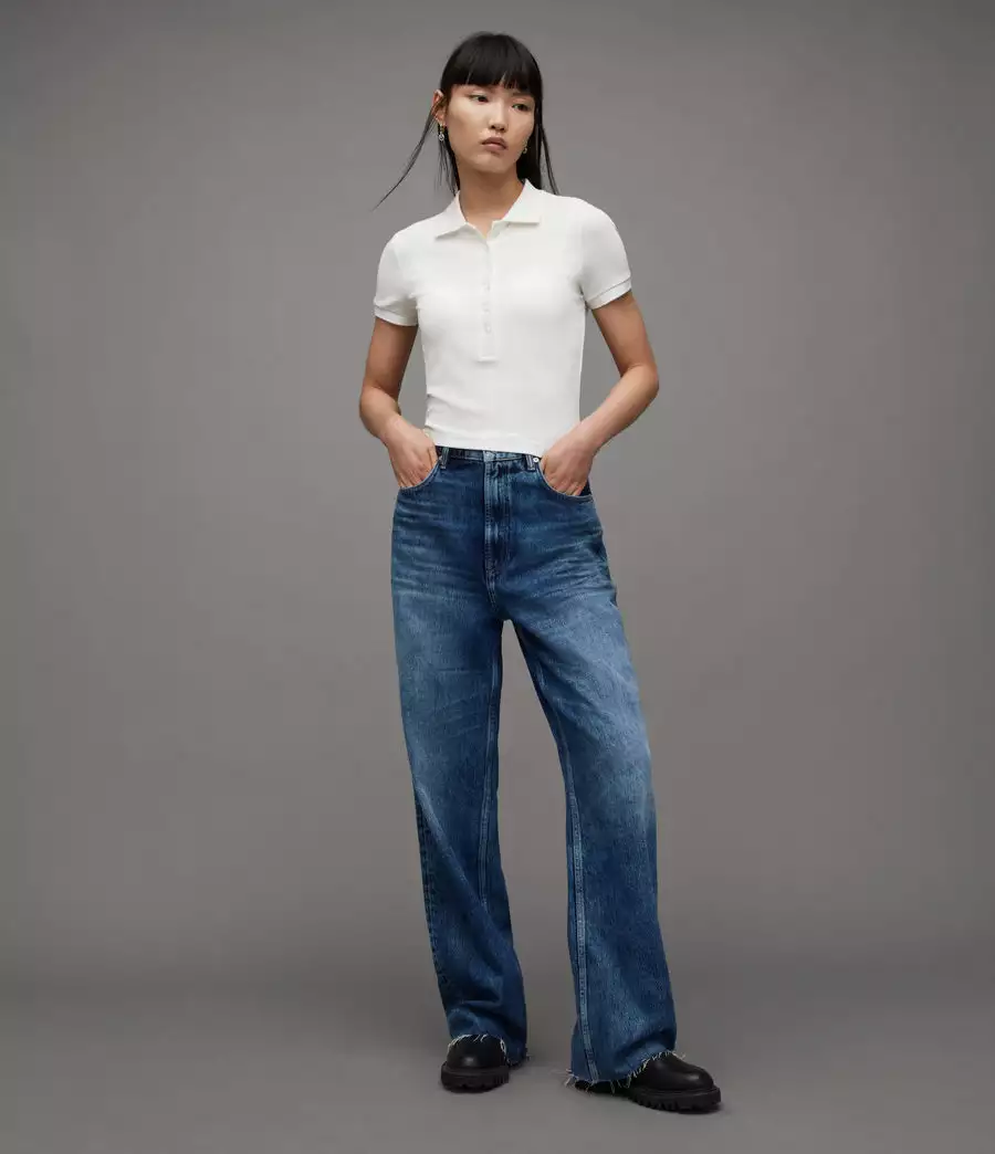 HALLIE 羊毛針織POLO衫